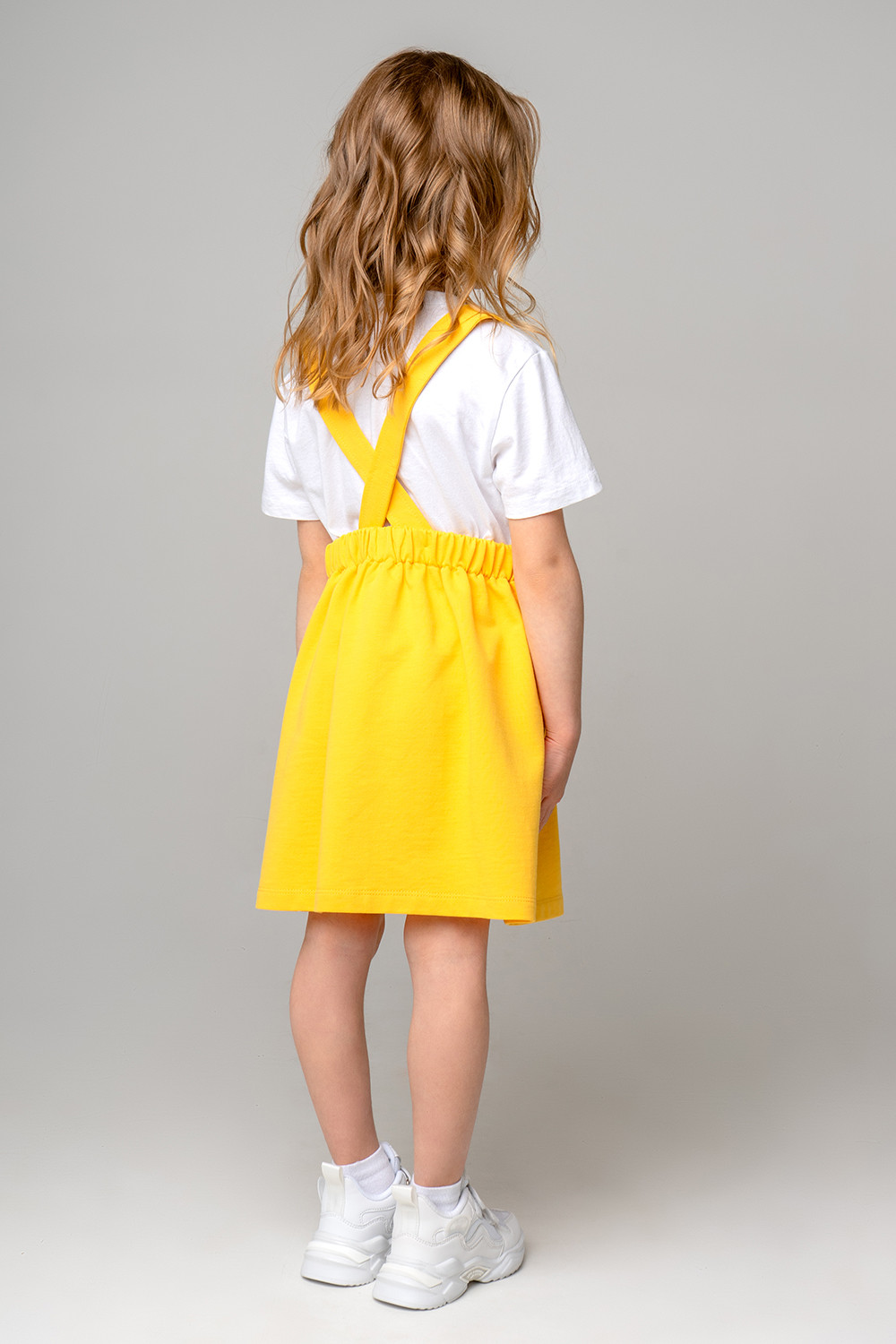 Сарафан для девочки, артикул: КР 5767, цвет: желтый, фото 3