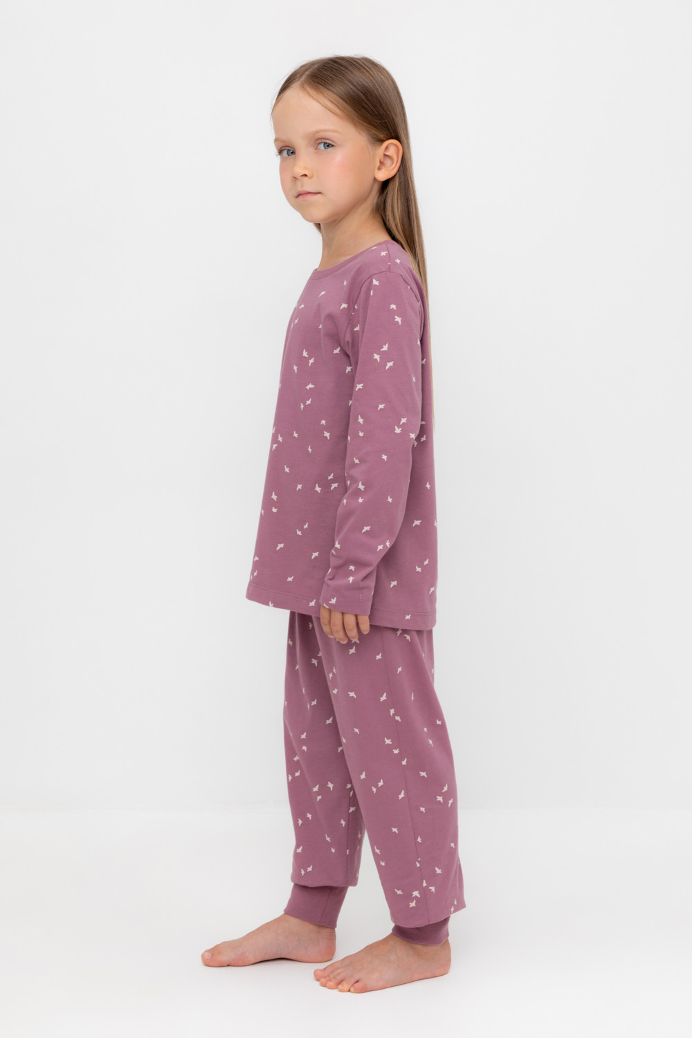 Пижама для девочки, артикул: К 1561, цвет: бордовый, фото 3