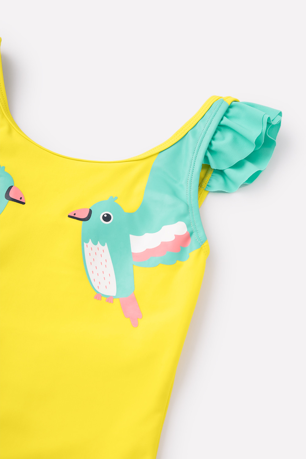 Купальник для девочки, артикул: ТК 16011/1 ХФ, цвет: желтый, фото 3
