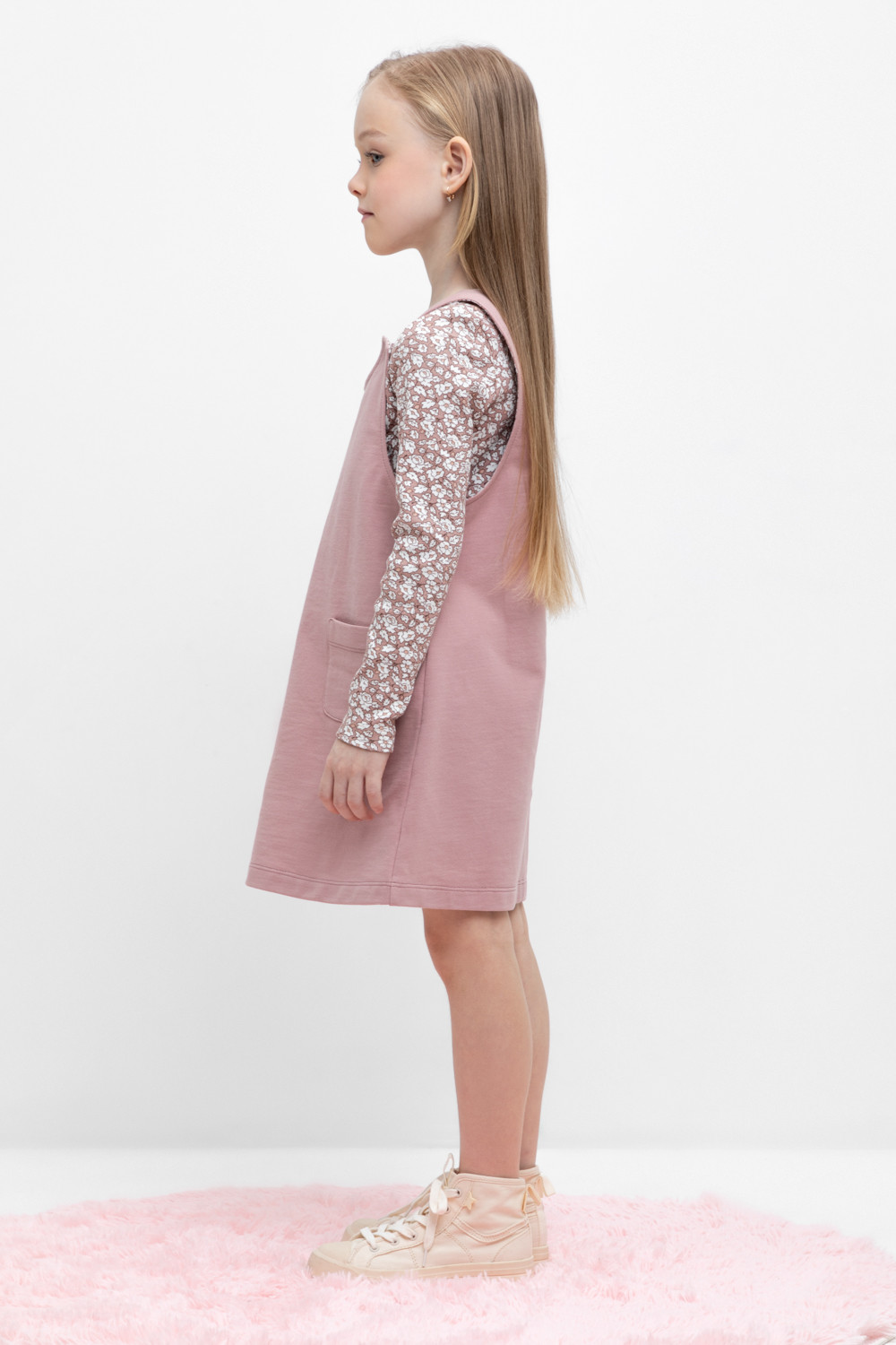 Сарафан для девочки, артикул: КР 5772, цвет: розовый, фото 3