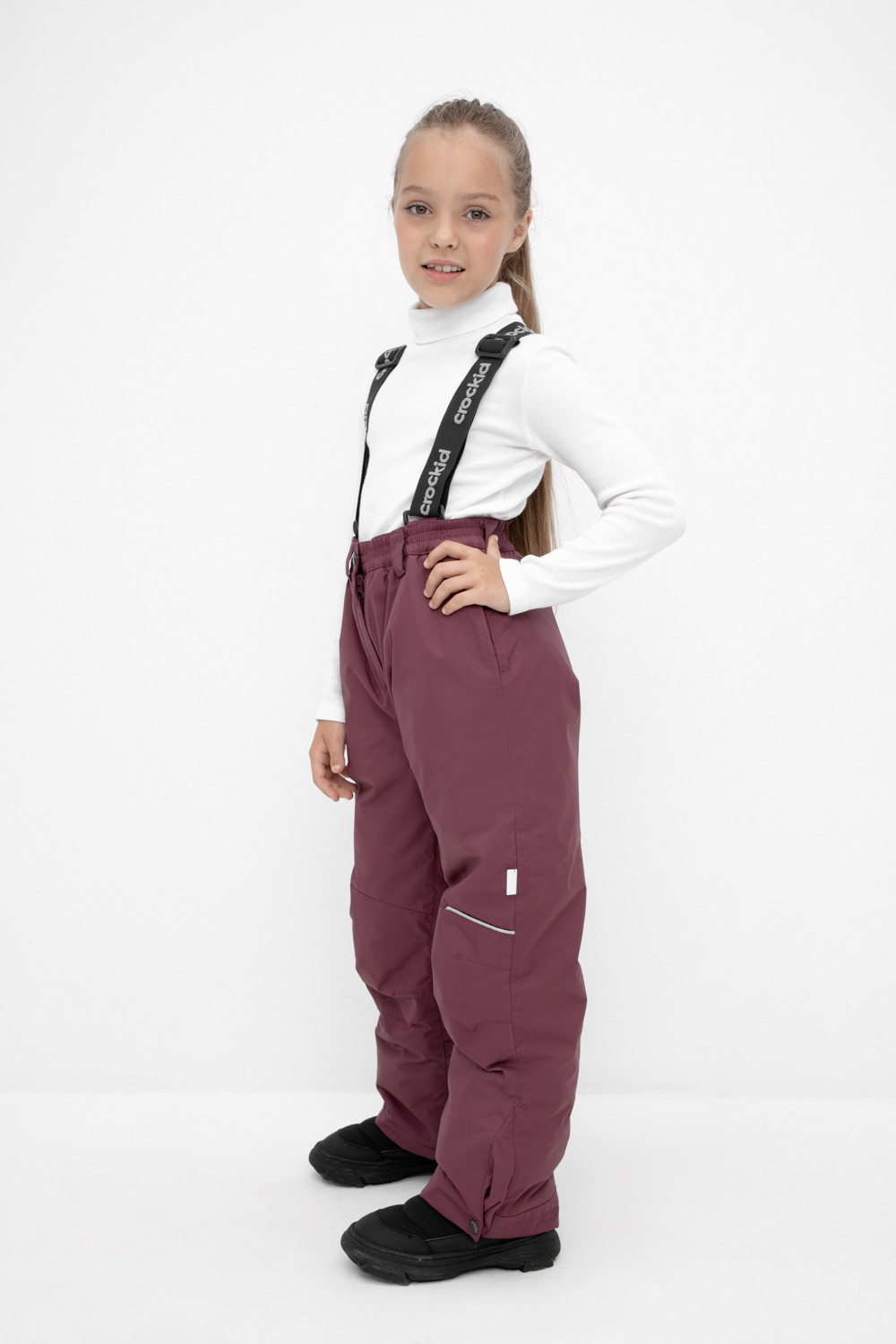 Брюки утепленные, артикул: ВК 40008/23/6 ГР, цвет: бордовый, фото 3