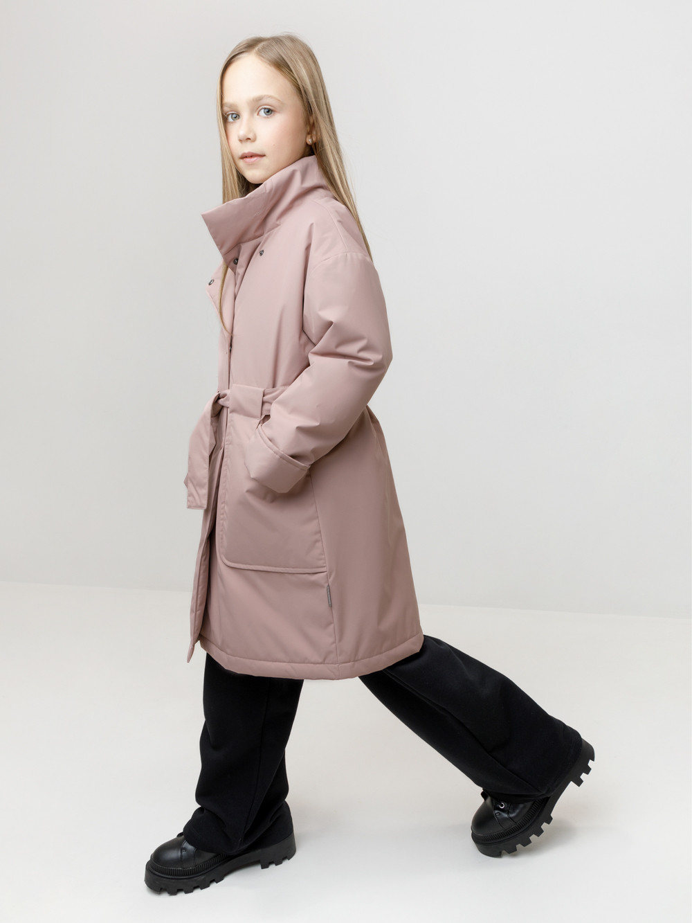 Пальто для девочки, артикул: ВК 32192/2 ГР, цвет: фиолетовый, фото 3