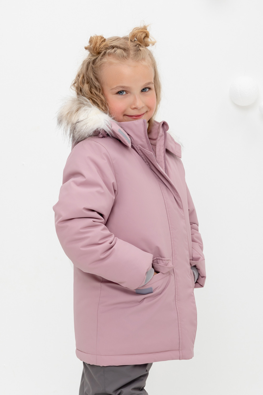 Куртка для девочки, артикул: ВК 38101/2 ГР, цвет: фиолетовый, фото 3