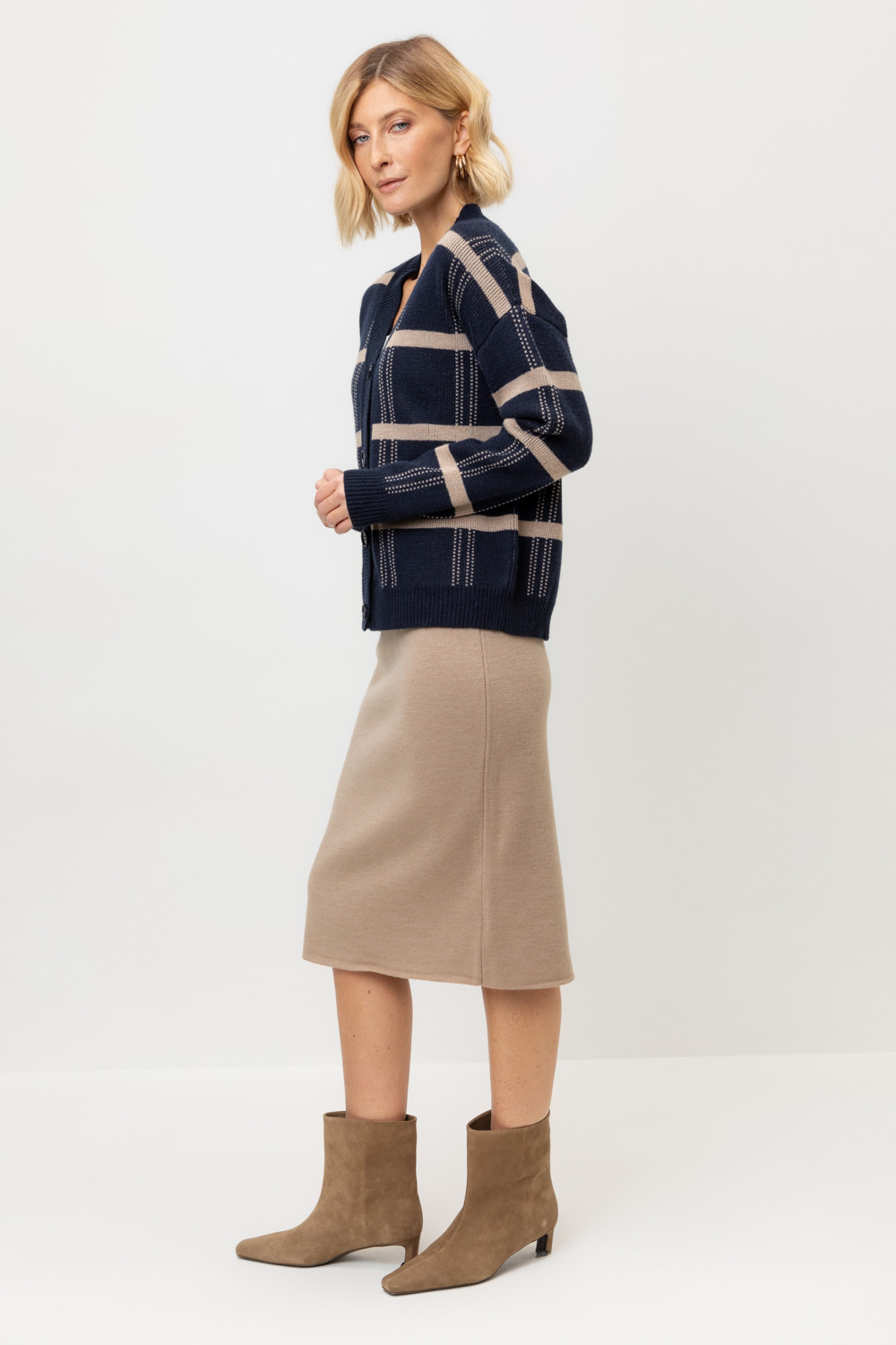 Юбки женские для мам, артикул: ЕВ 726/24ш, цвет: бежевый, фото 3