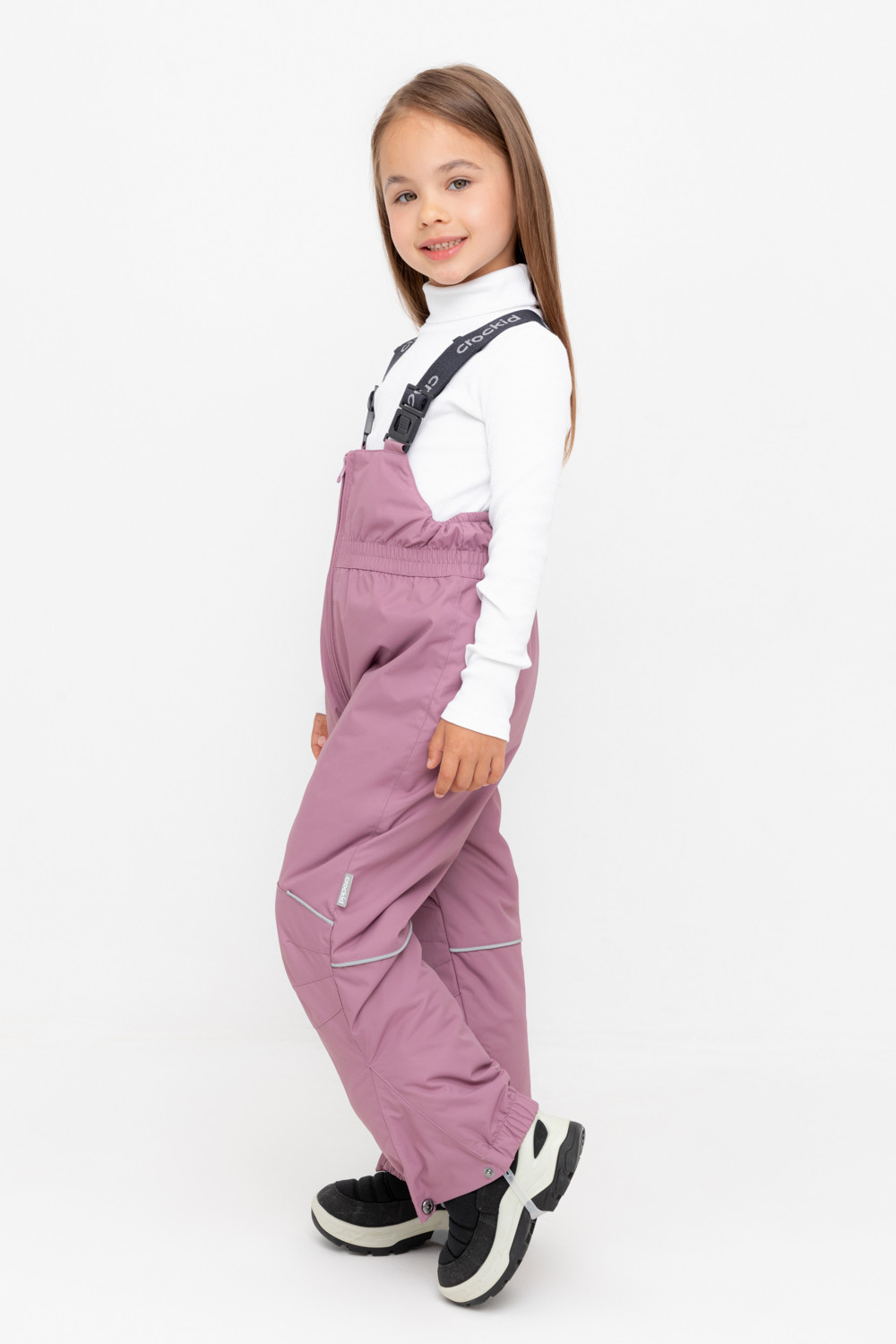 Брюки утепленные для девочки, артикул: ВК 40002/24/6 ГР, цвет: фиолетовый, фото 3