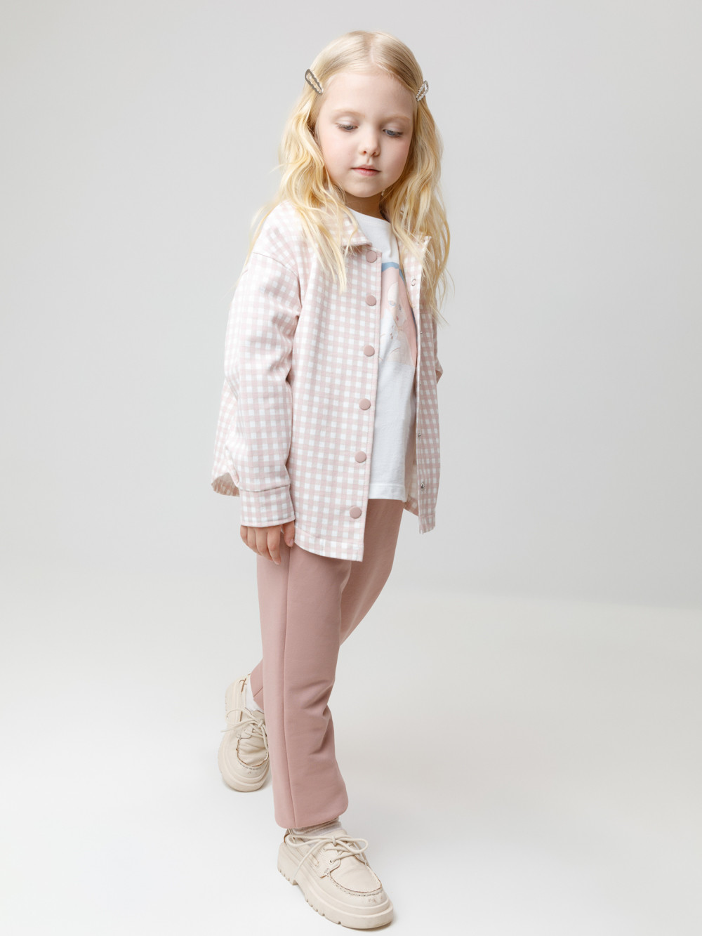 Брюки для девочки, артикул: КП 400635, цвет: розовый, фото 3