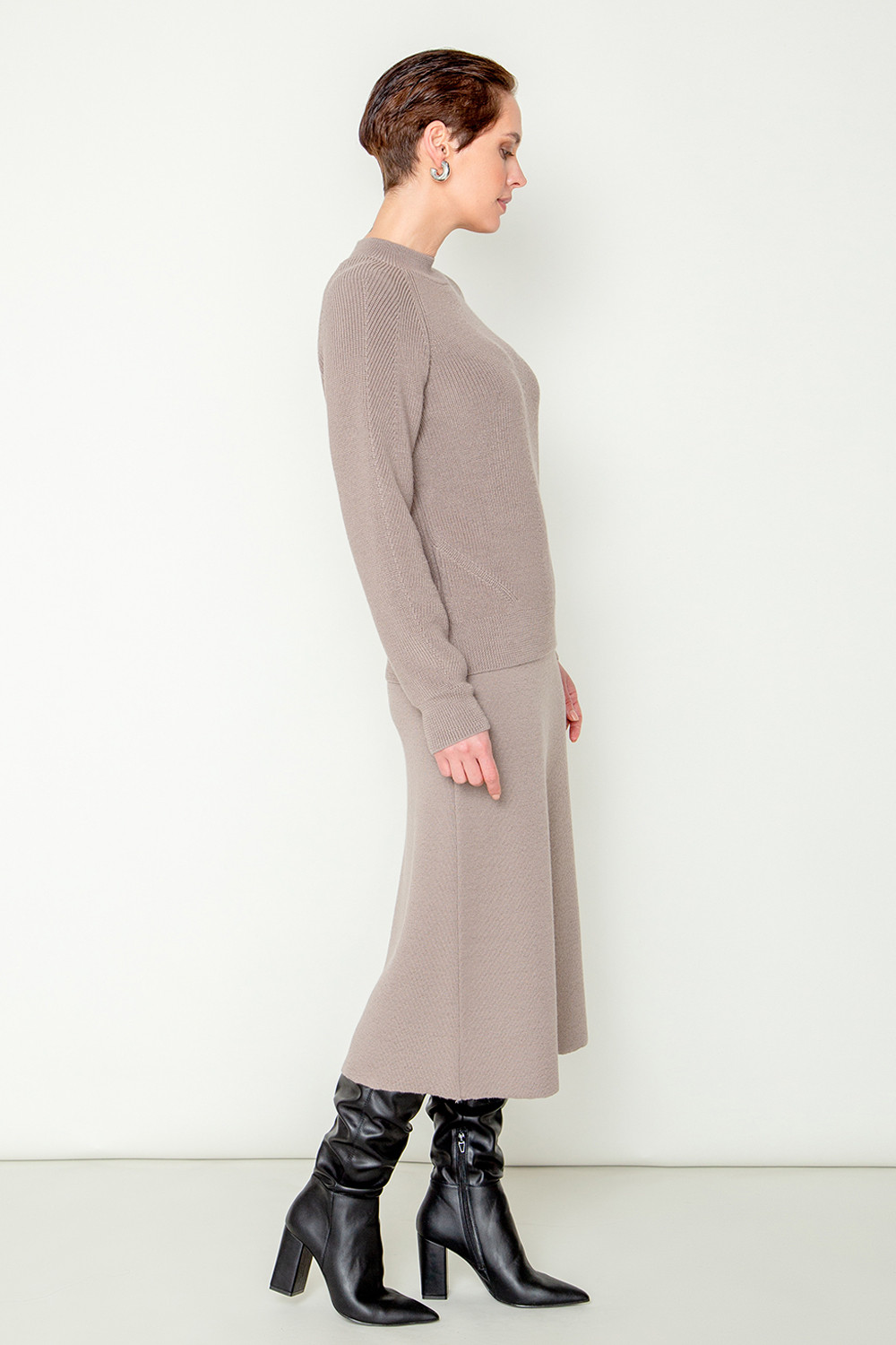 Юбки женские для мам, артикул: ЕВ 720/ш, цвет: коричневый, фото 3