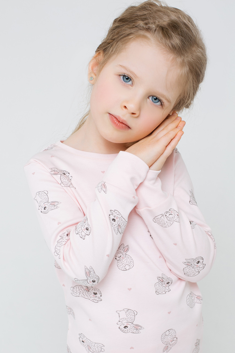 Пижама для девочки, артикул: К 1552, цвет: светло-розовый, фото 3