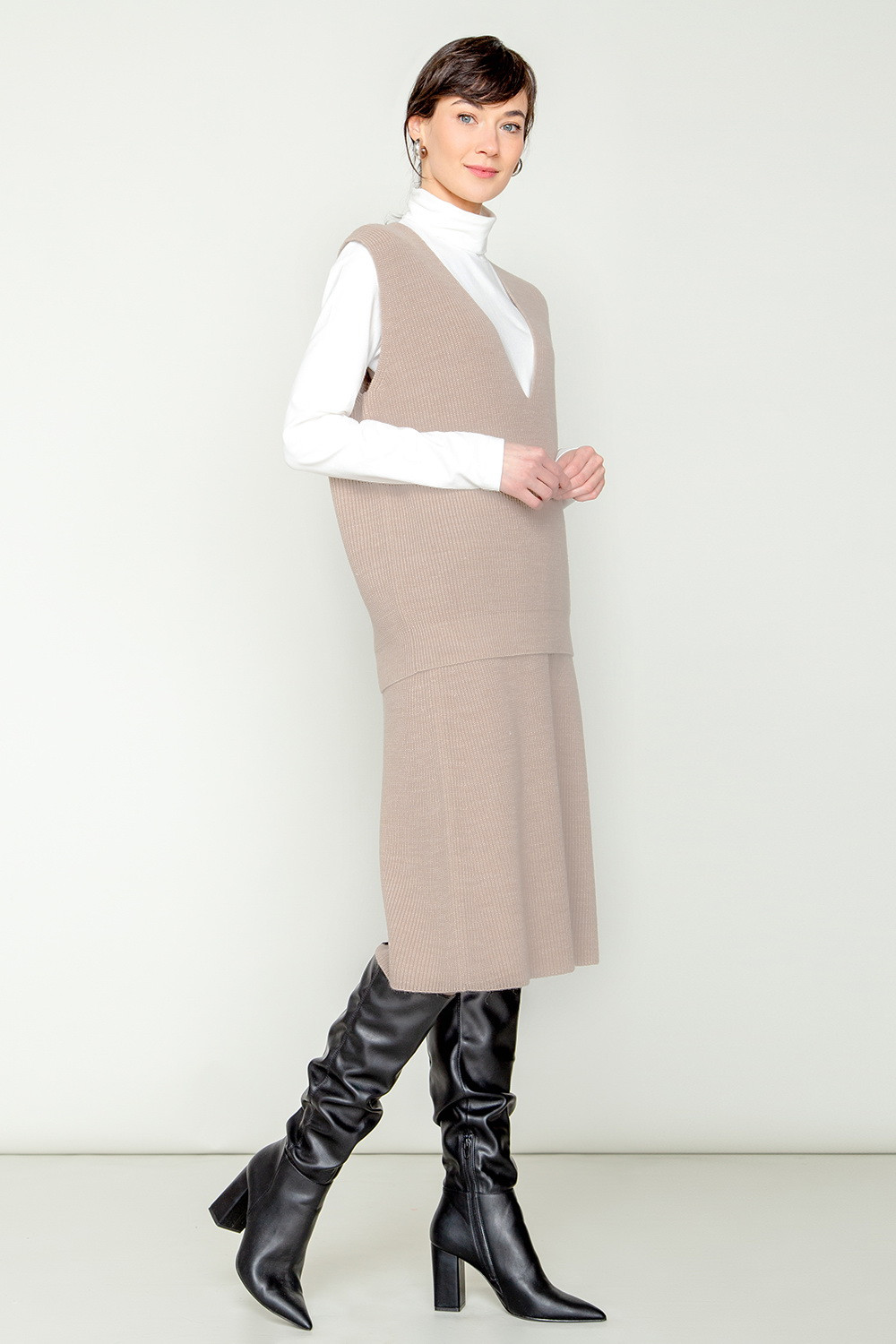 Жилеты женские для мам, артикул: ЕВ 30056/ш, цвет: бежевый, фото 3