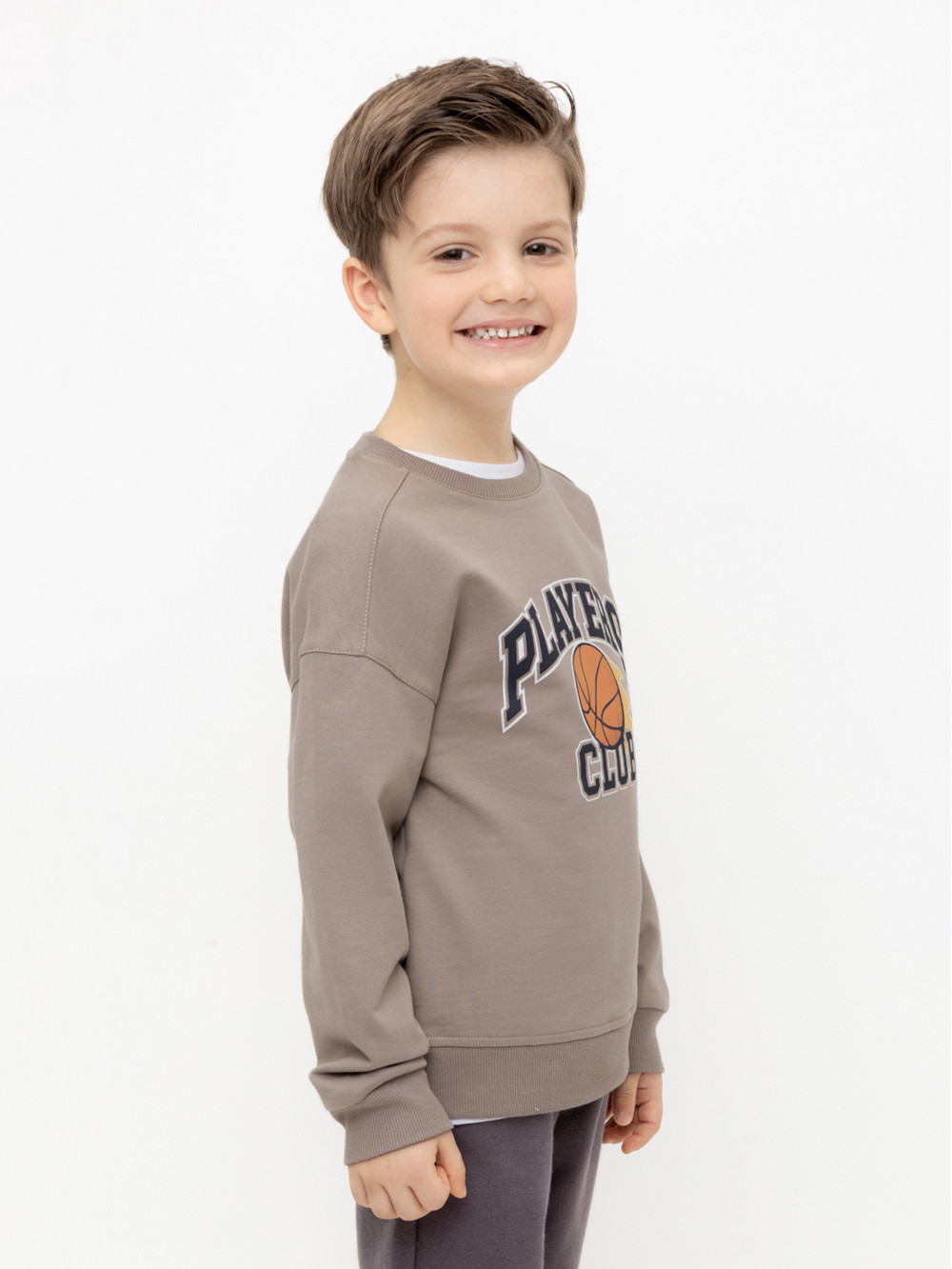 Свитшоты для мальчика, артикул: КР 302392, цвет: коричневый, фото 3