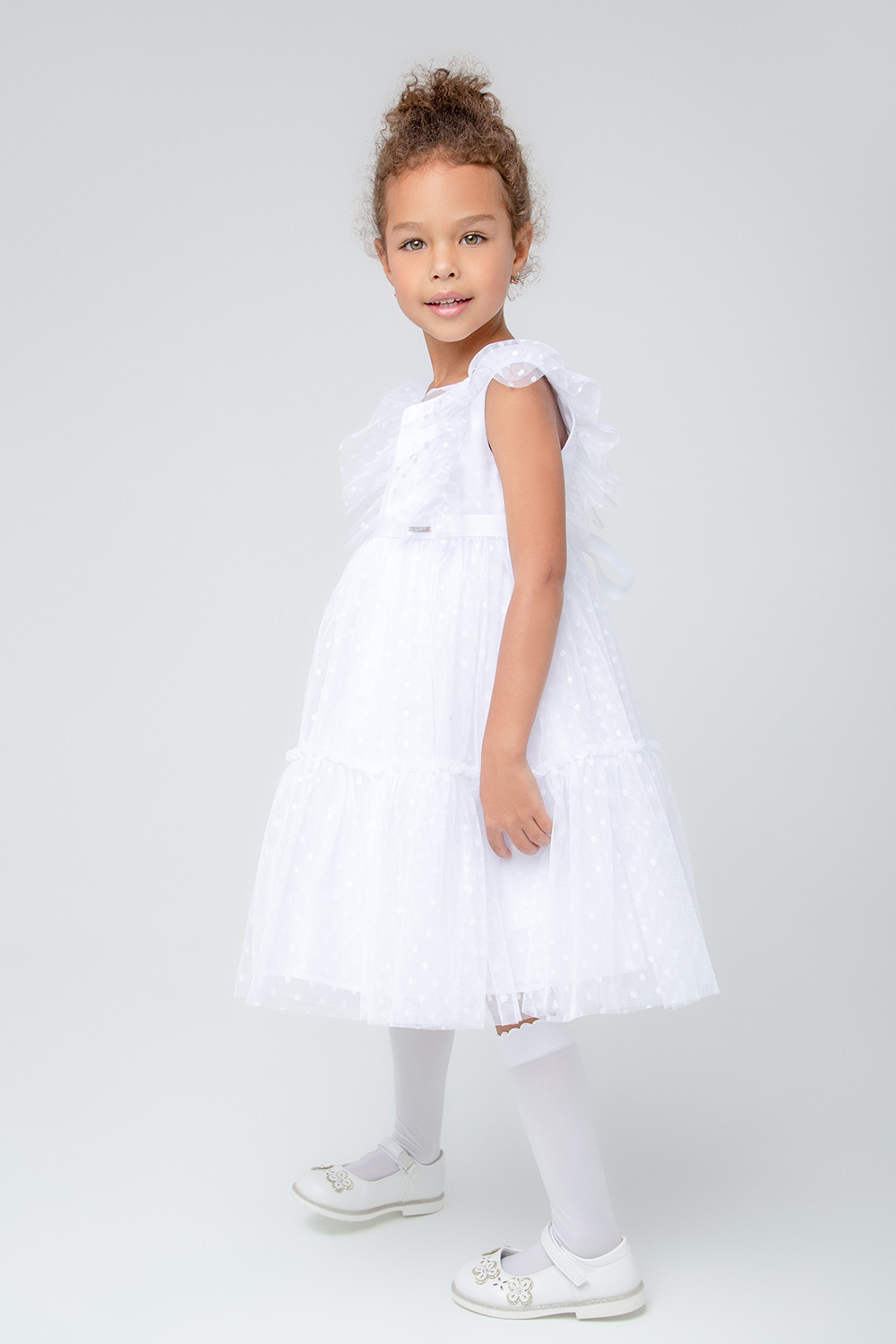 Платье для девочки, артикул: ТК 52090, цвет: белый, фото 3