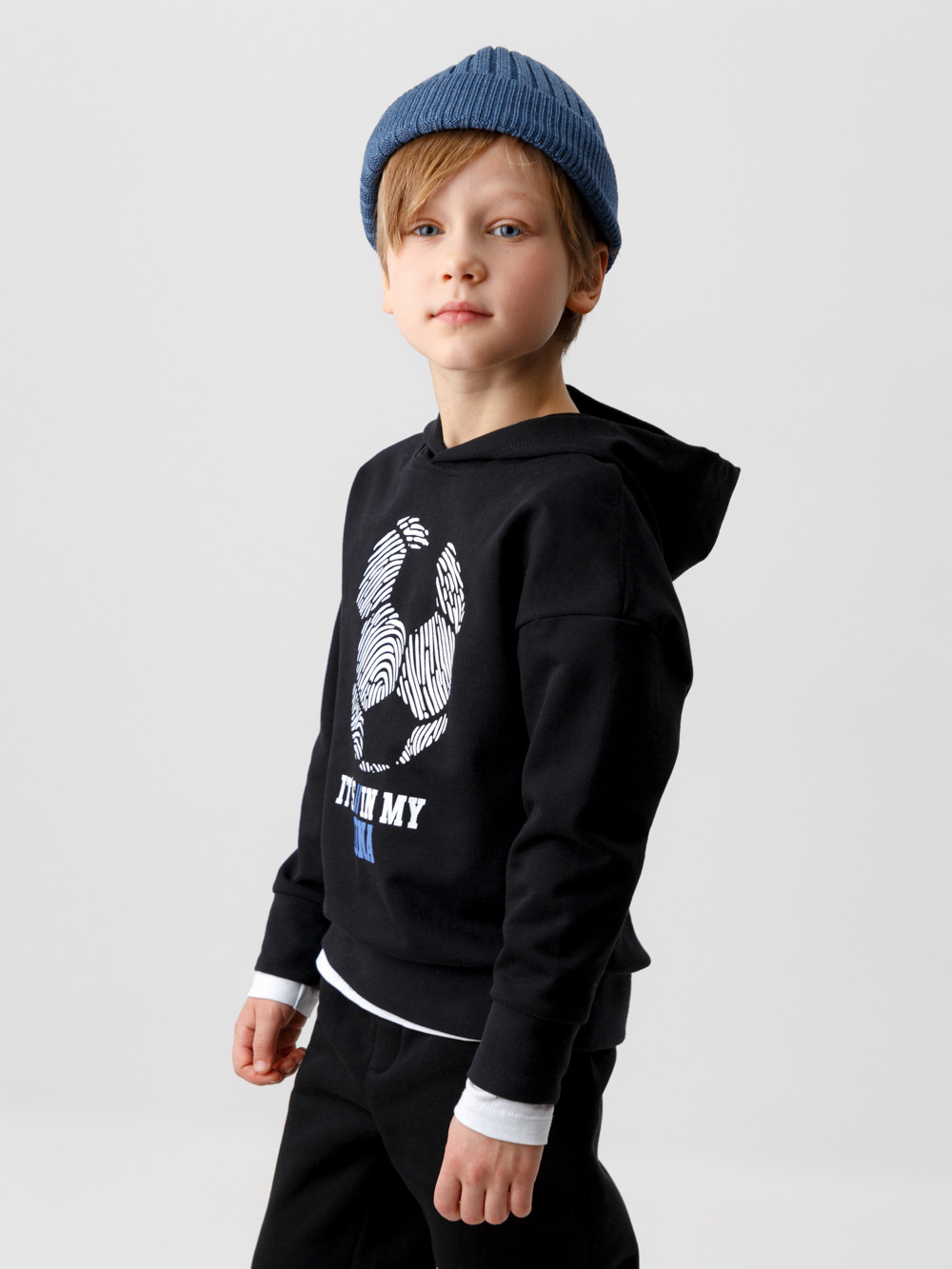 Толстовки для мальчика, артикул: КП 301713, цвет: черный, фото 2