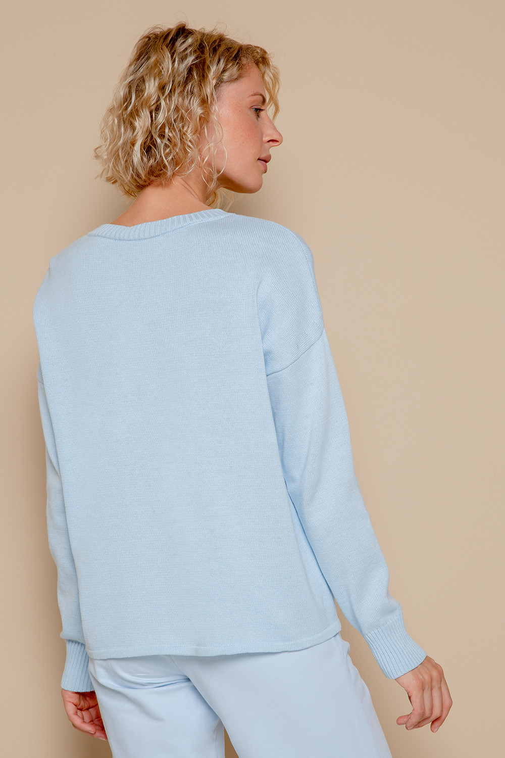 Джемперы женские для мам, артикул: ЕВ 30042, цвет: голубой, фото 3
