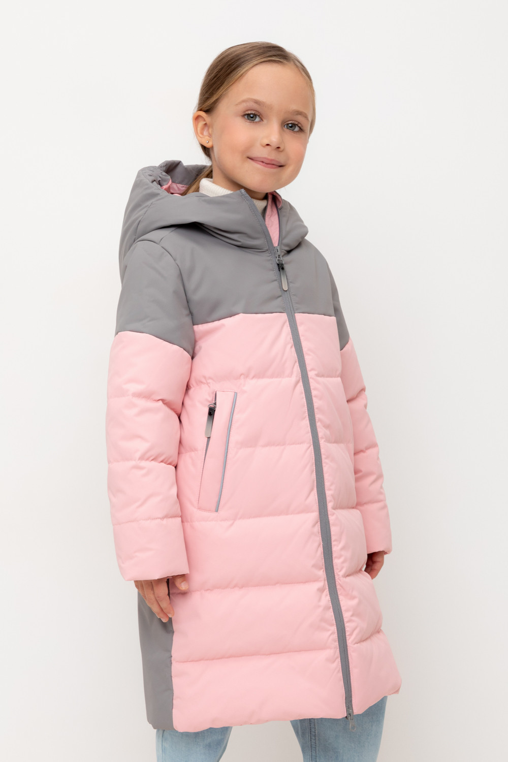 Пальто для девочки, артикул: ВК 34061/1 УЗГ, цвет: ярко-розовый, фото 3