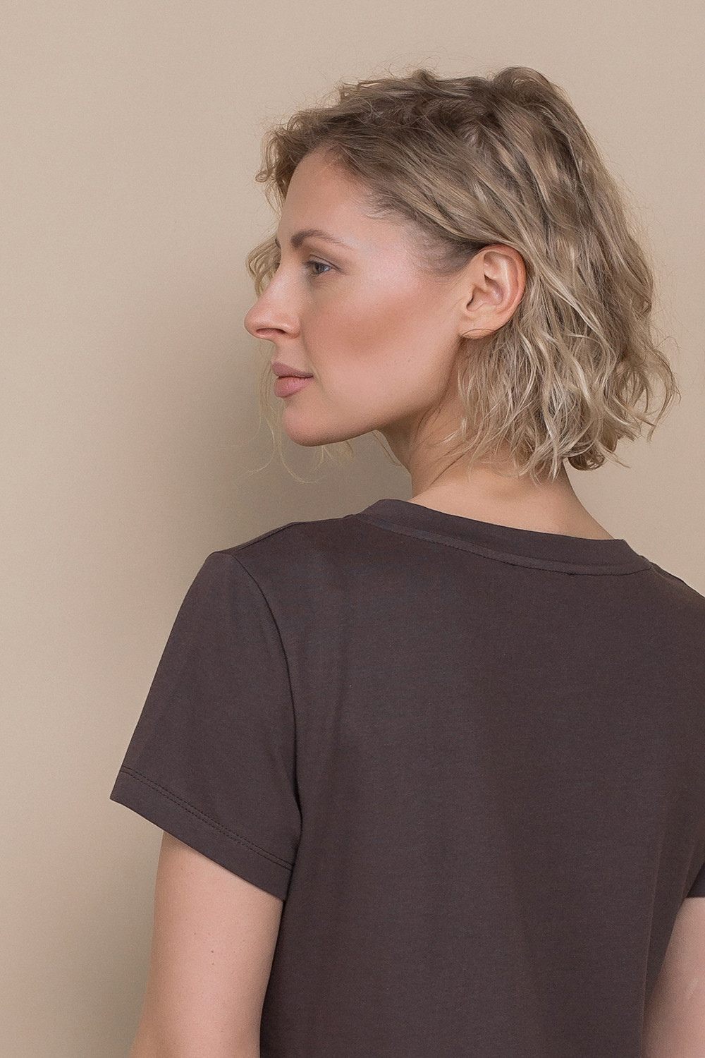 Футболки женские для мам, артикул: ЕВТ 3066, цвет: коричневый, фото 3