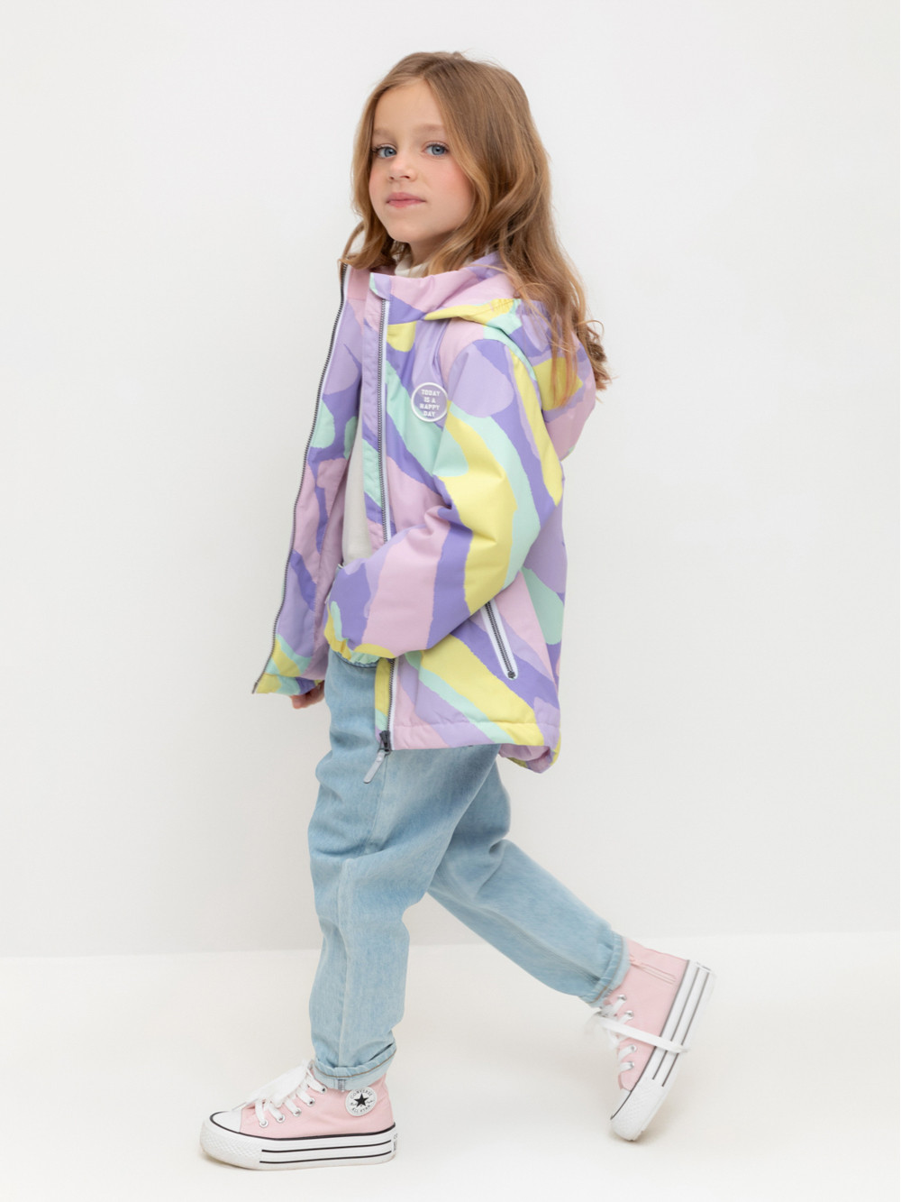 Куртка для девочки, артикул: ВК 32166/н/2 Ал, цвет: мульти, фото 3