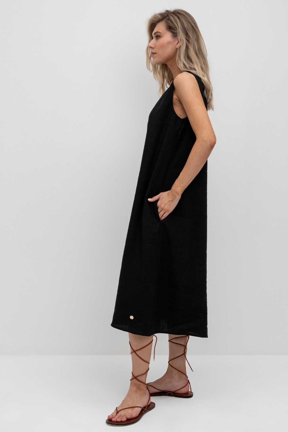 Сарафаны женские для мам, артикул: ЕТ 50003, цвет: черный, фото 3