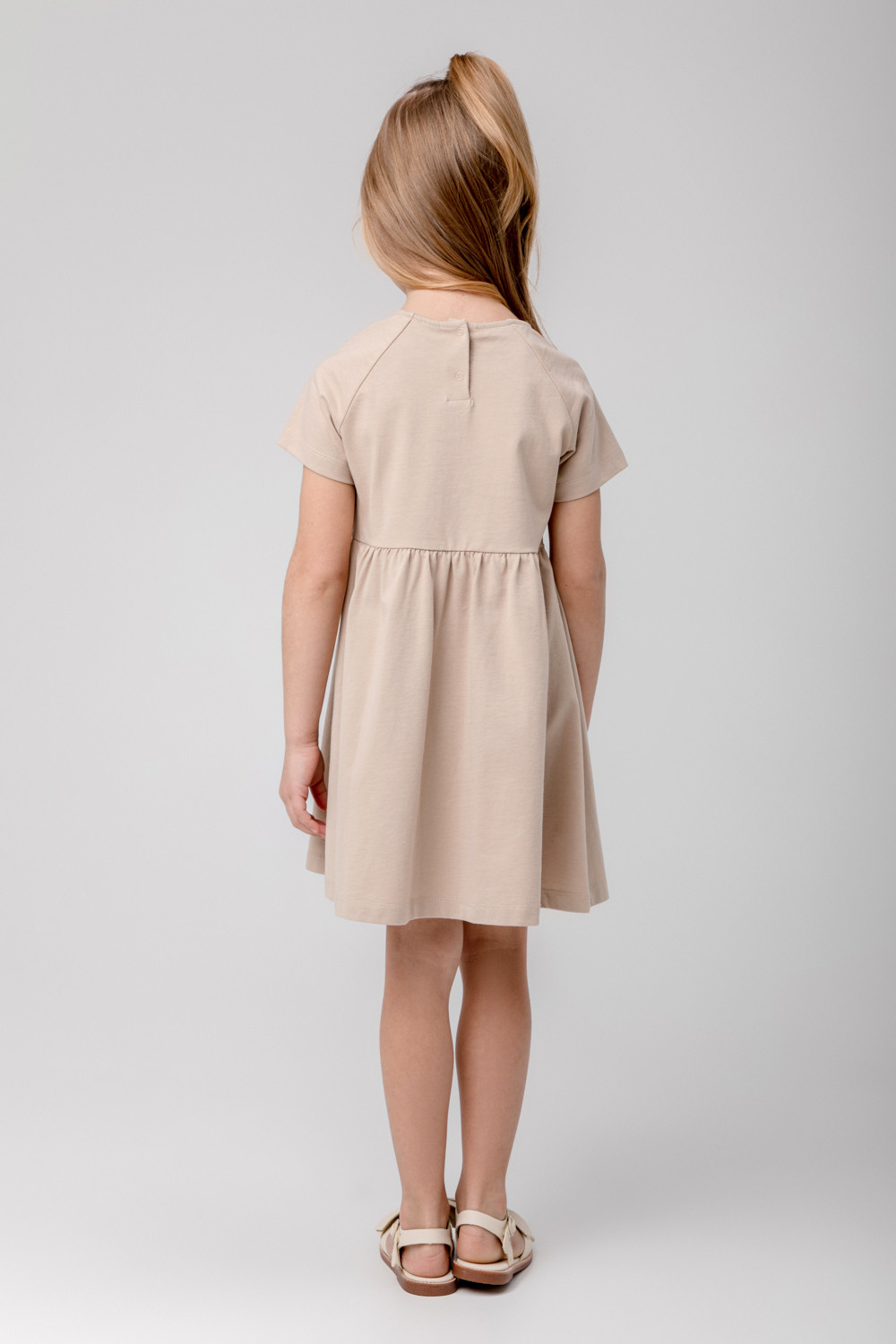 Платье для девочки, артикул: КР 5795, цвет: бежевый, фото 3
