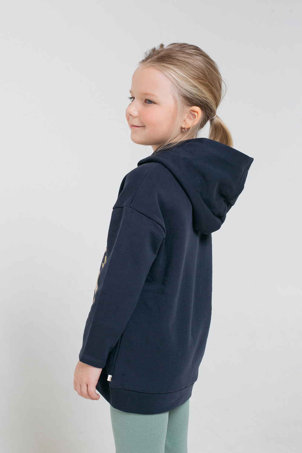 Толстовка для девочки, артикул: КР 301512, цвет: темно-синий, фото 3