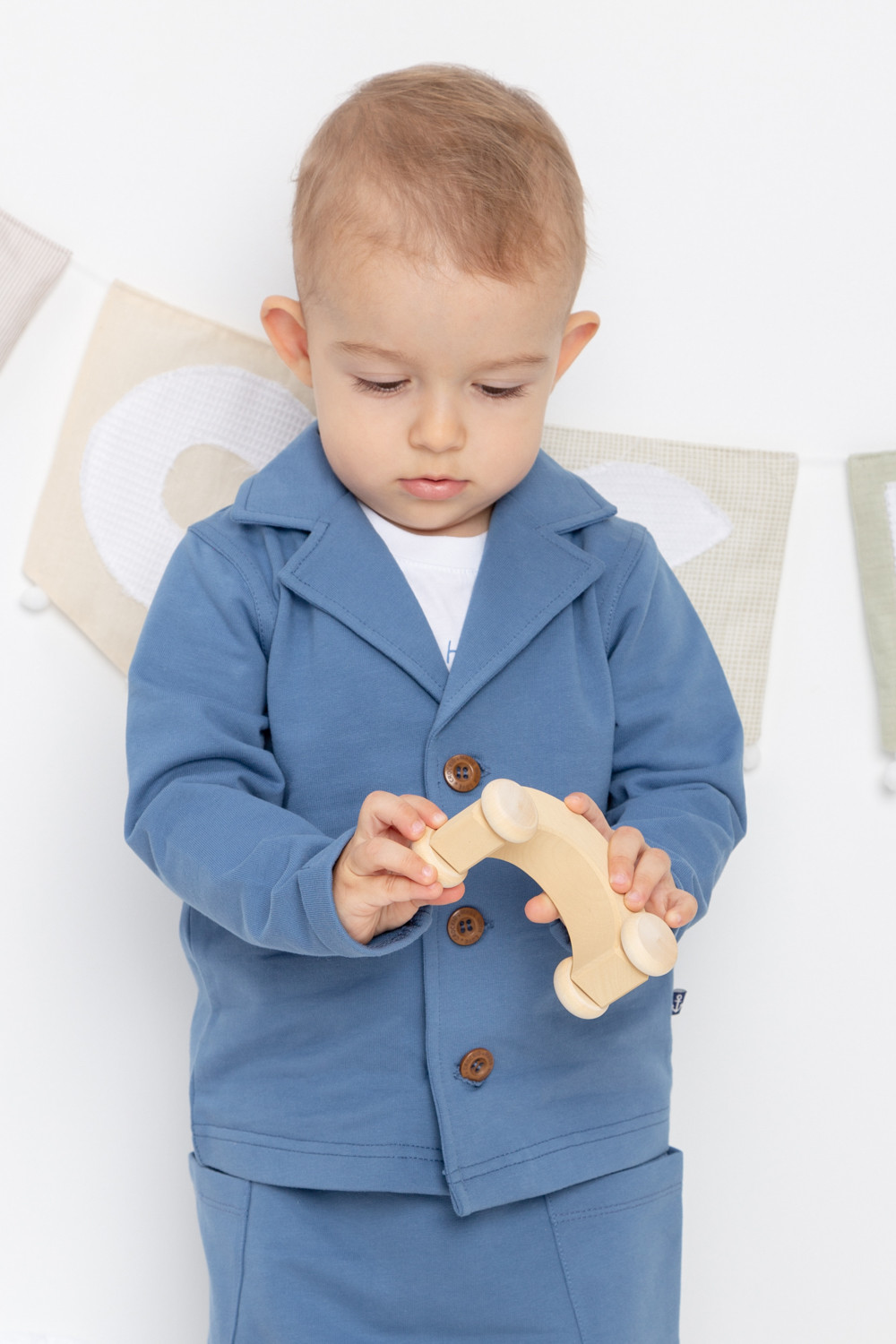 Жакет для мальчика, артикул: КР 302021, цвет: синий, фото 3