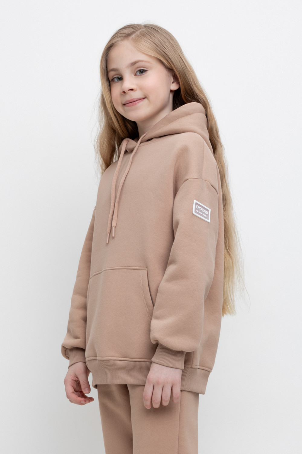 Толстовка для девочки, артикул: КР 302560, цвет: бежевый, фото 3