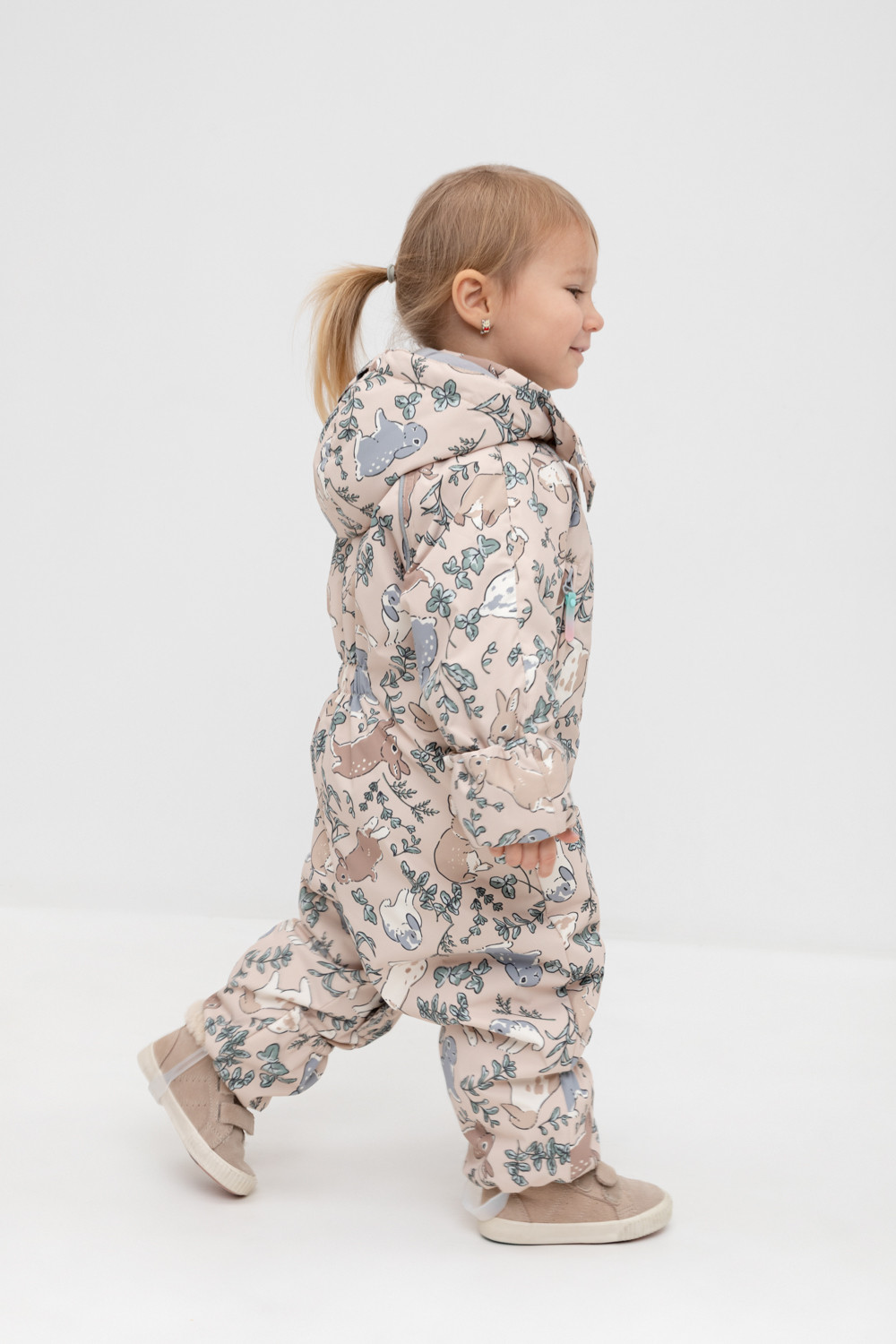 Комбинезоны утепленные для девочки, артикул: ВК 60085/н/24 УЗГ, цвет: бежевый, фото 3