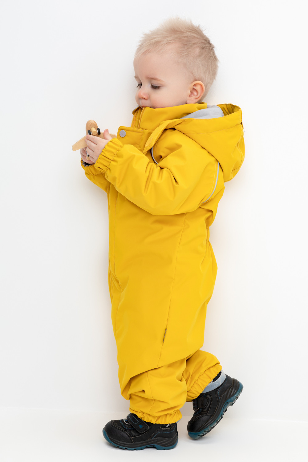 Комбинезоны утепленные для мальчика, артикул: ВК 60086/5 Ал, цвет: желтый, фото 3
