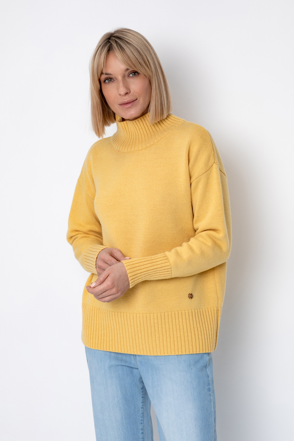 Джемперы женские для мам, артикул: ЕВ 30117/ш, цвет: желтый, фото 3