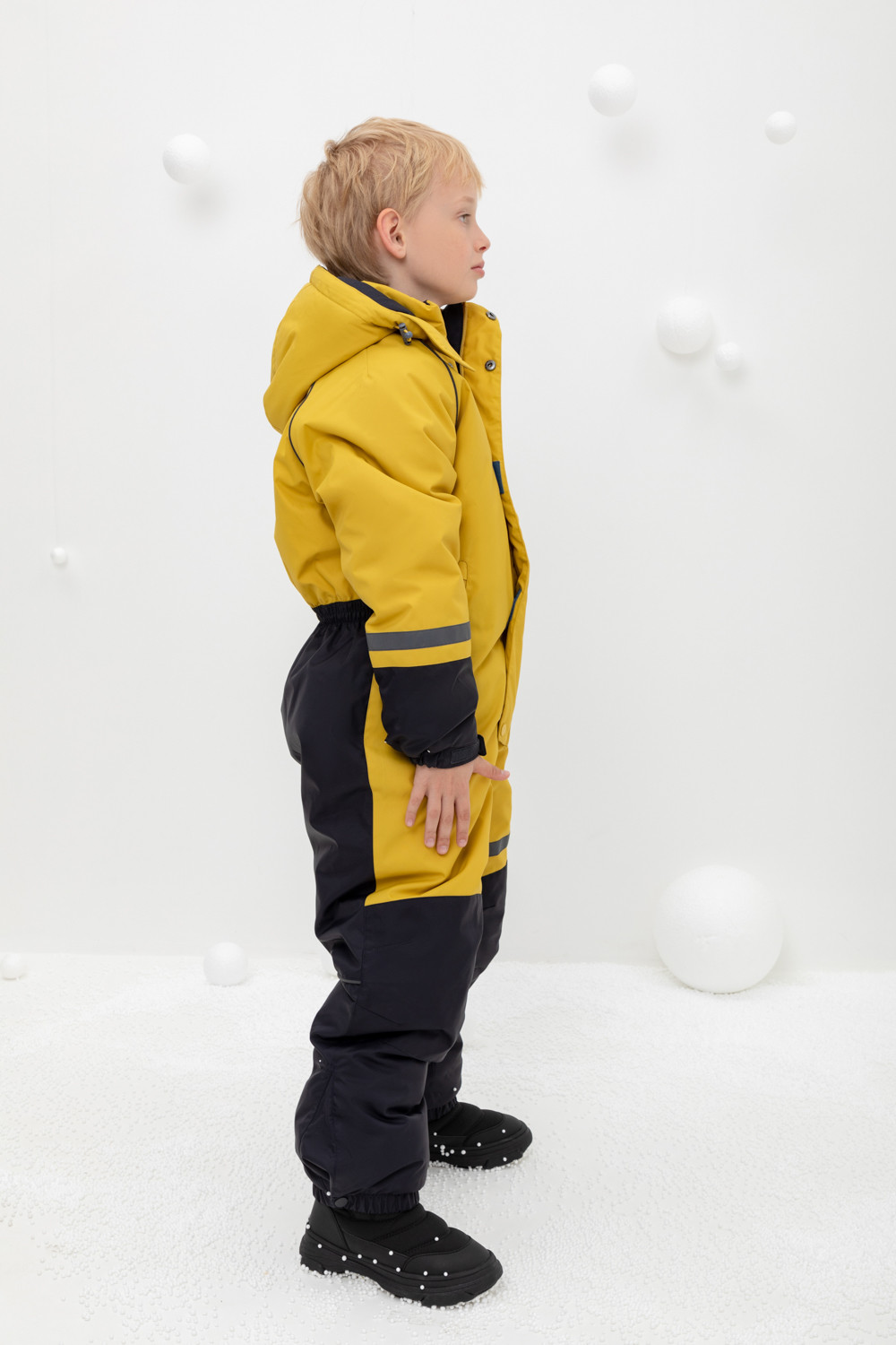 Комбинезоны утепленные для мальчика, артикул: ВК 60099/3 ГР (122-146), цвет: желтый, фото 3