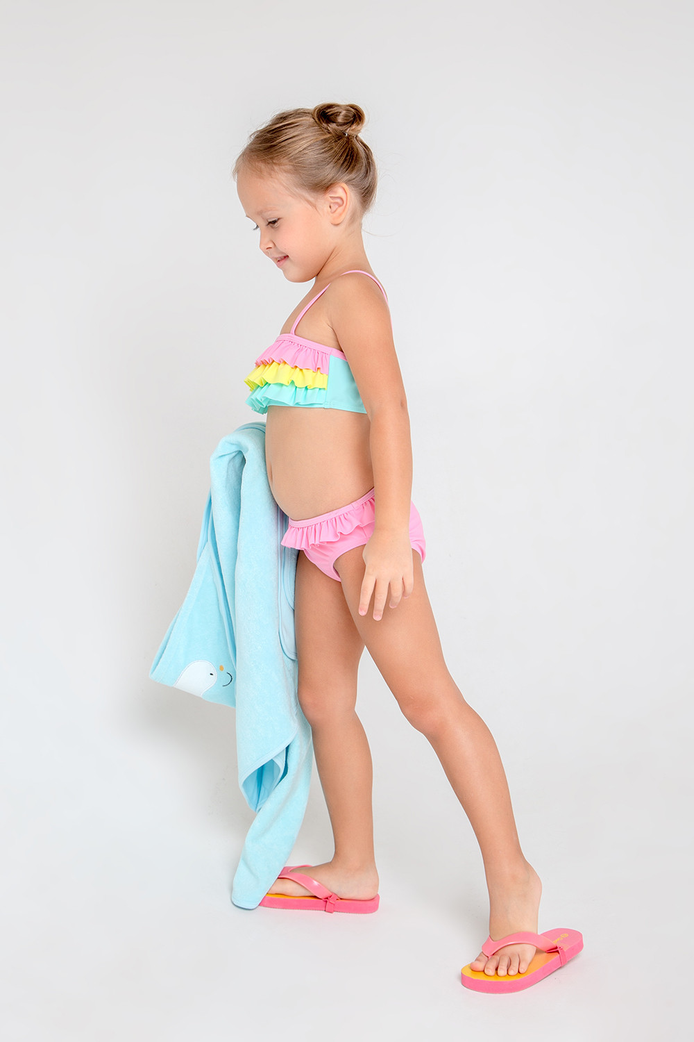 Купальник для девочки, артикул: ТК 17009/2 ХФ, цвет: розовый, фото 3