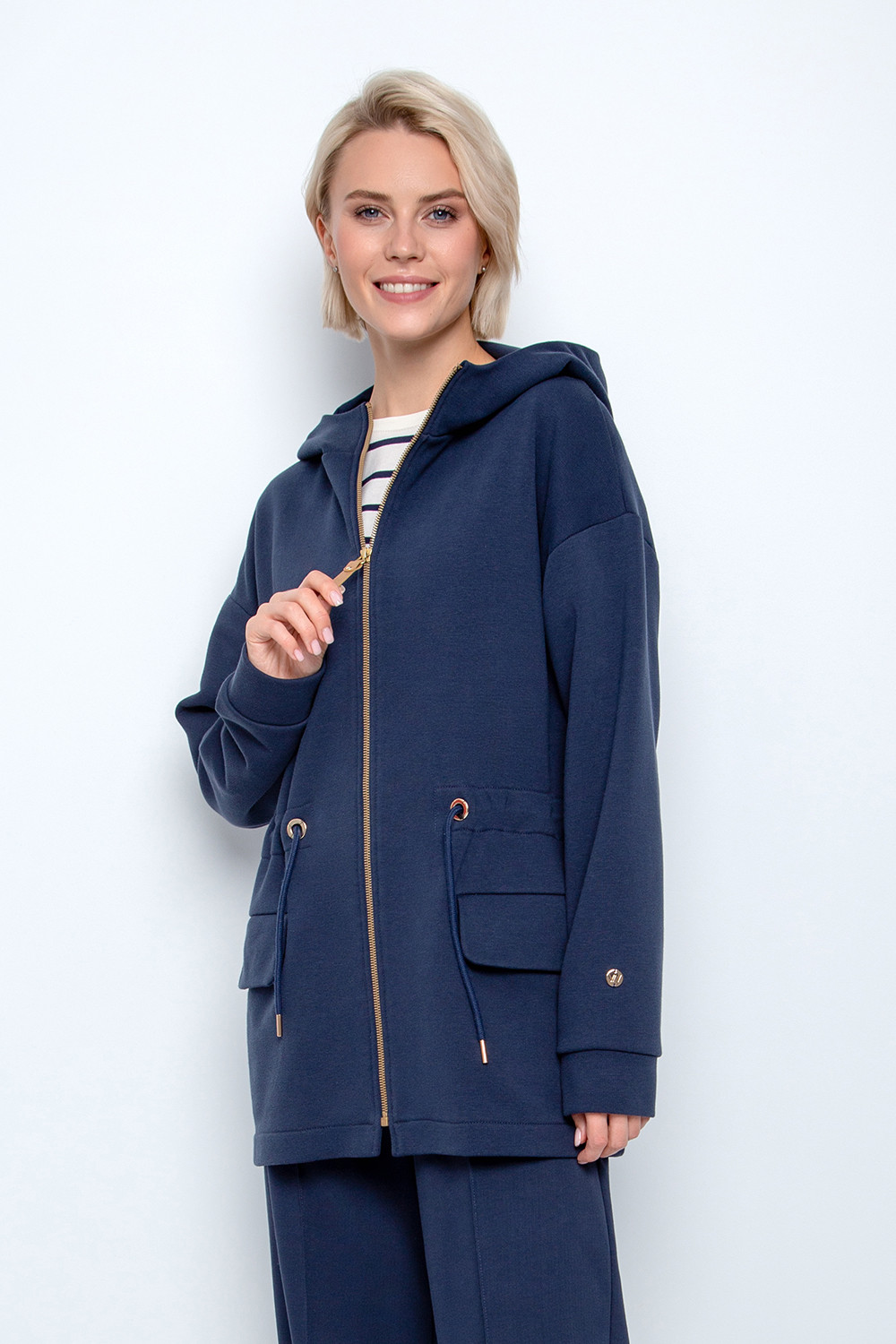 Жакеты, куртки женские для мам, артикул: ЕВТ 3132, цвет: синий, фото 3