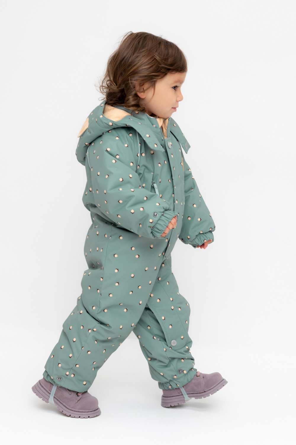 Комбинезоны утепленные для девочки, артикул: ВК 60092/н/2 УЗГ, цвет: зеленый, фото 3