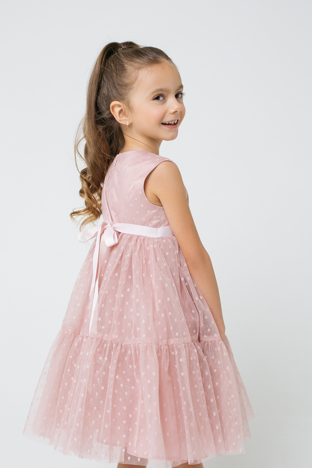 Платье для девочки, артикул: ТК 52086, цвет: розовый, фото 3