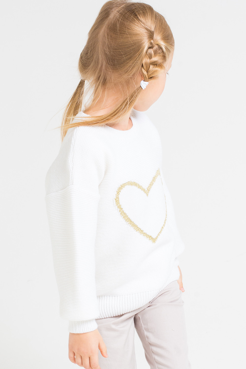 Джемпер для девочки, артикул: КВ 30073/ш, цвет: белый, фото 3