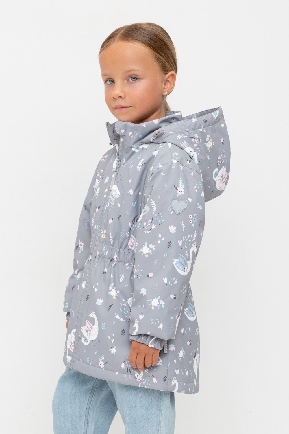 Куртка для девочки, артикул: ВК 32142/н/4 ГР, цвет: серый, фото 3