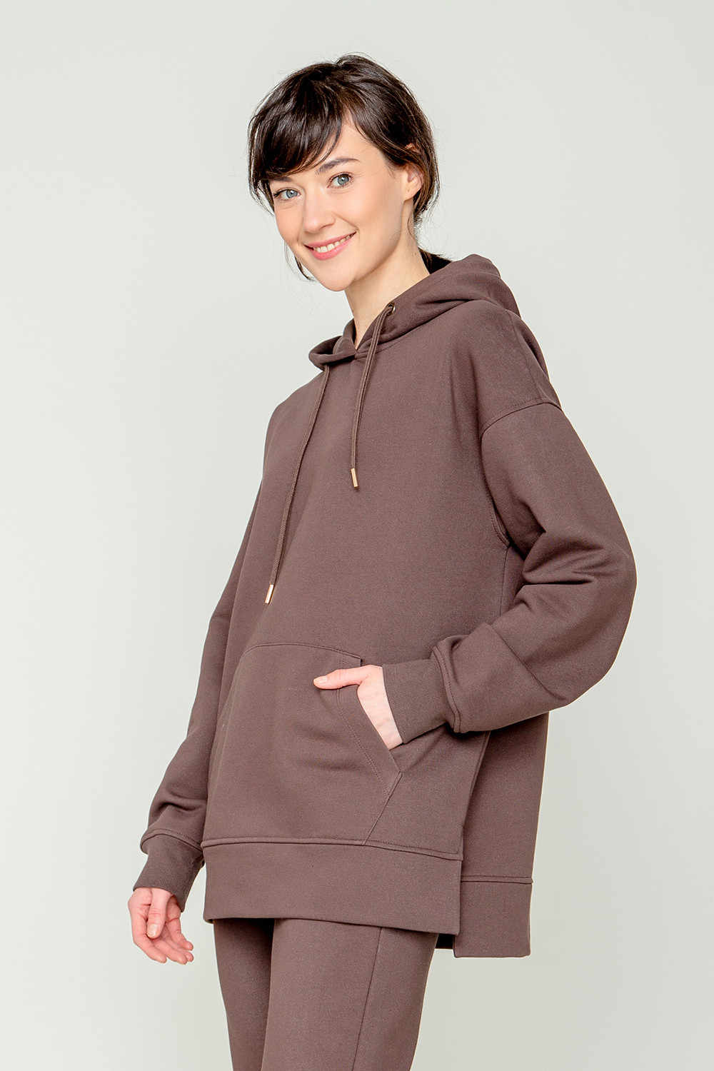 Толстовки женские для мам, артикул: ЕВТ 3119, цвет: коричневый, фото 3