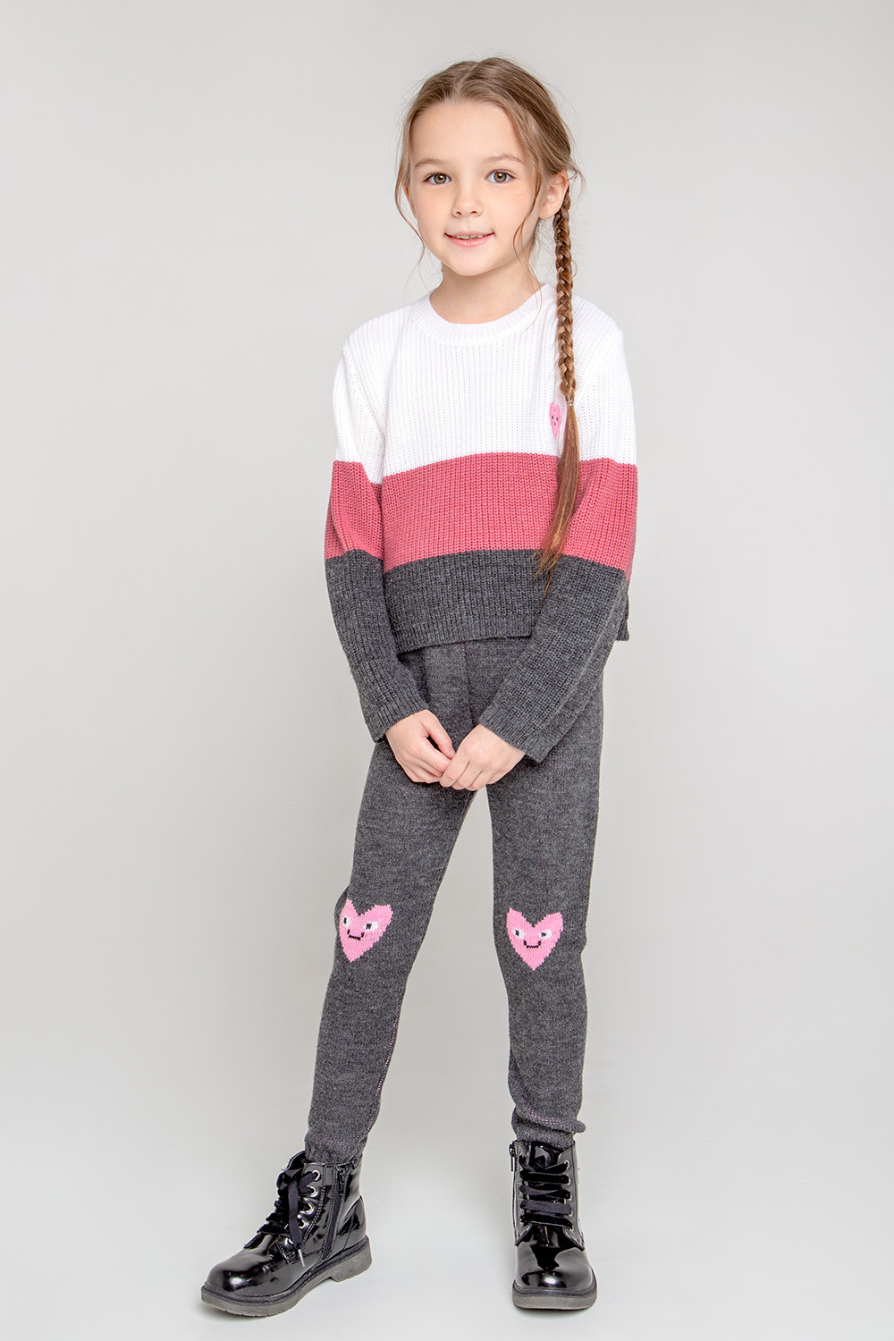 Джемпер для девочки, артикул: КВ 30120/ш, цвет: розовый, фото 3