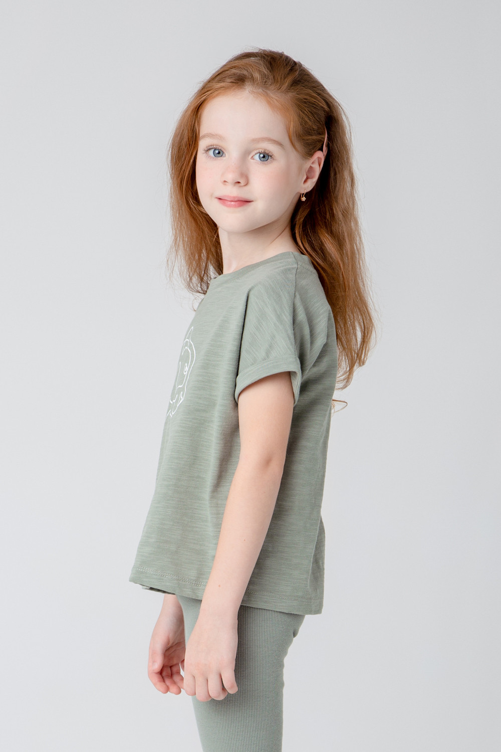 Футболка для девочки, артикул: КР 302002, цвет: зеленый, фото 4