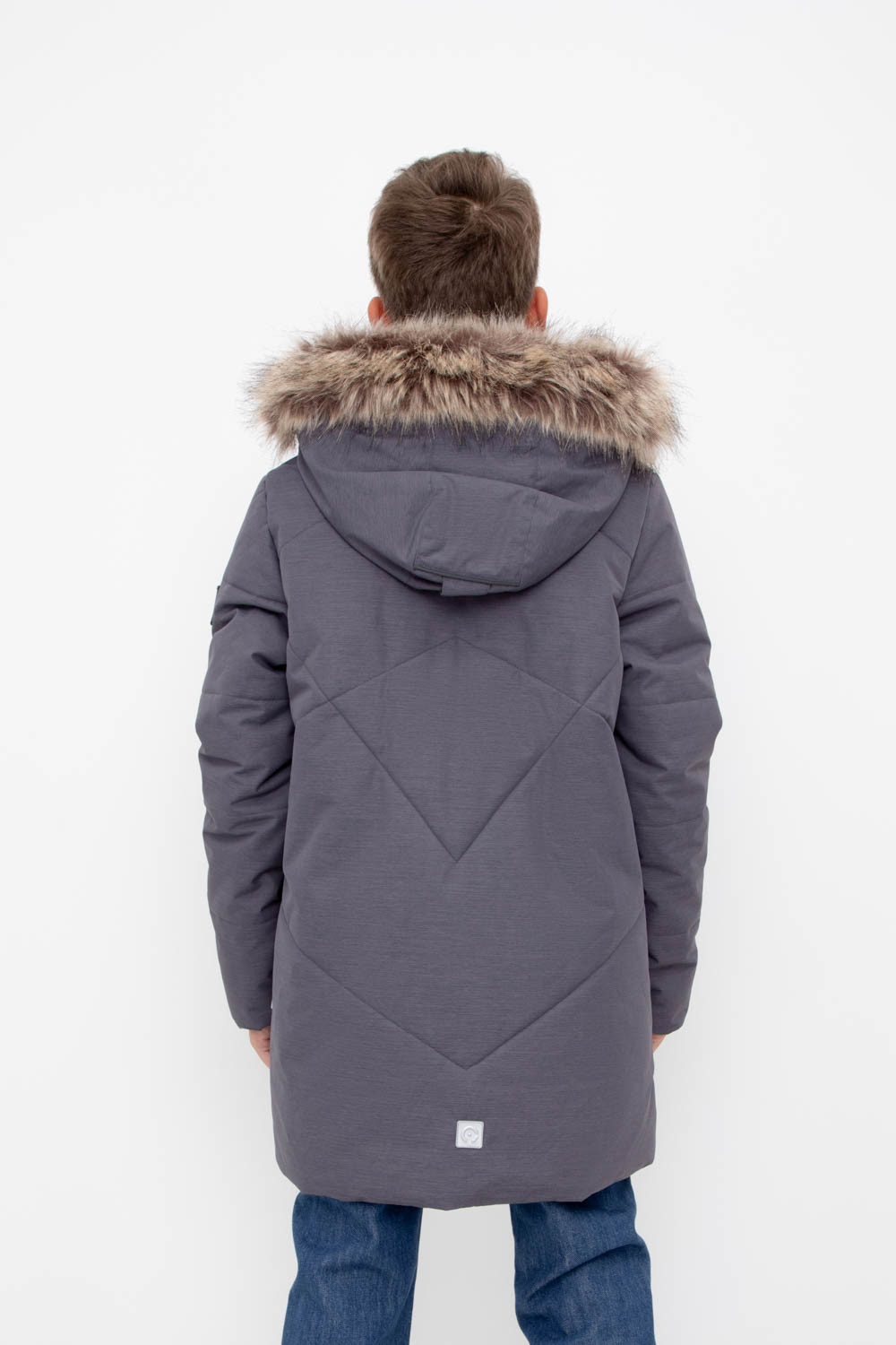 Пальто, плащи для мальчика, артикул: ВК 36098/2 ГР, цвет: темно-серый, фото 4