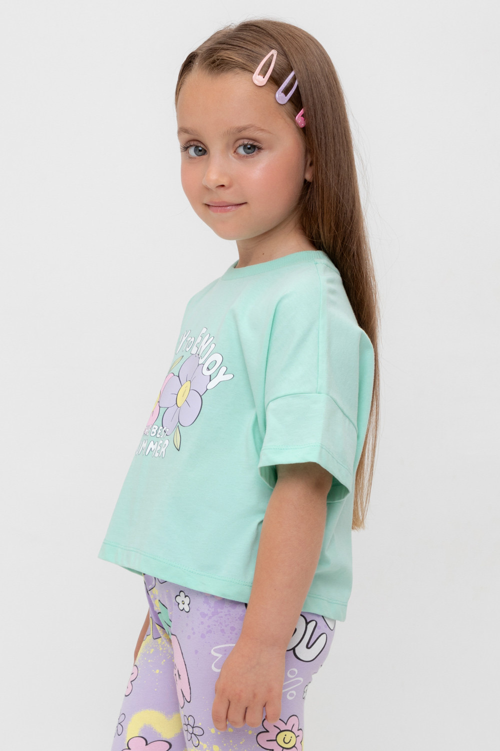 Футболка для девочки, артикул: КР 302696, цвет: зеленый, фото 4