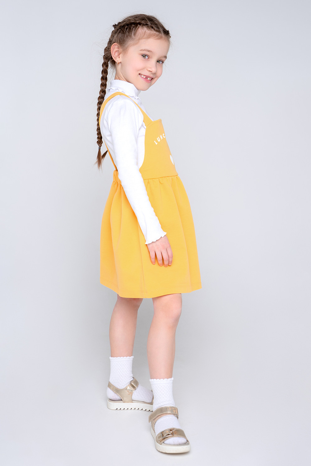 Сарафан для девочки, артикул: КР 5767, цвет: желтый, фото 4