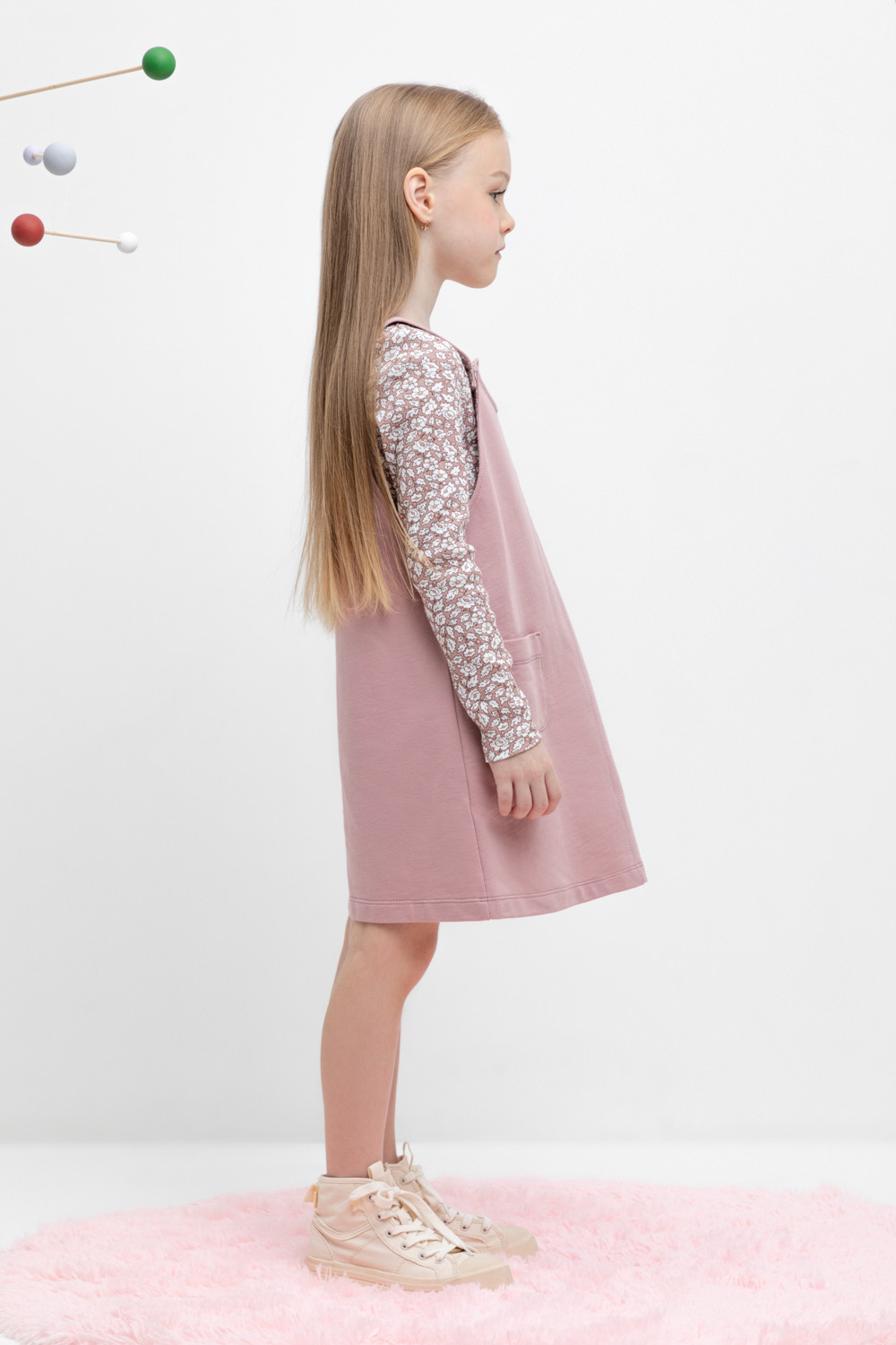 Сарафан для девочки, артикул: КР 5772, цвет: розовый, фото 4