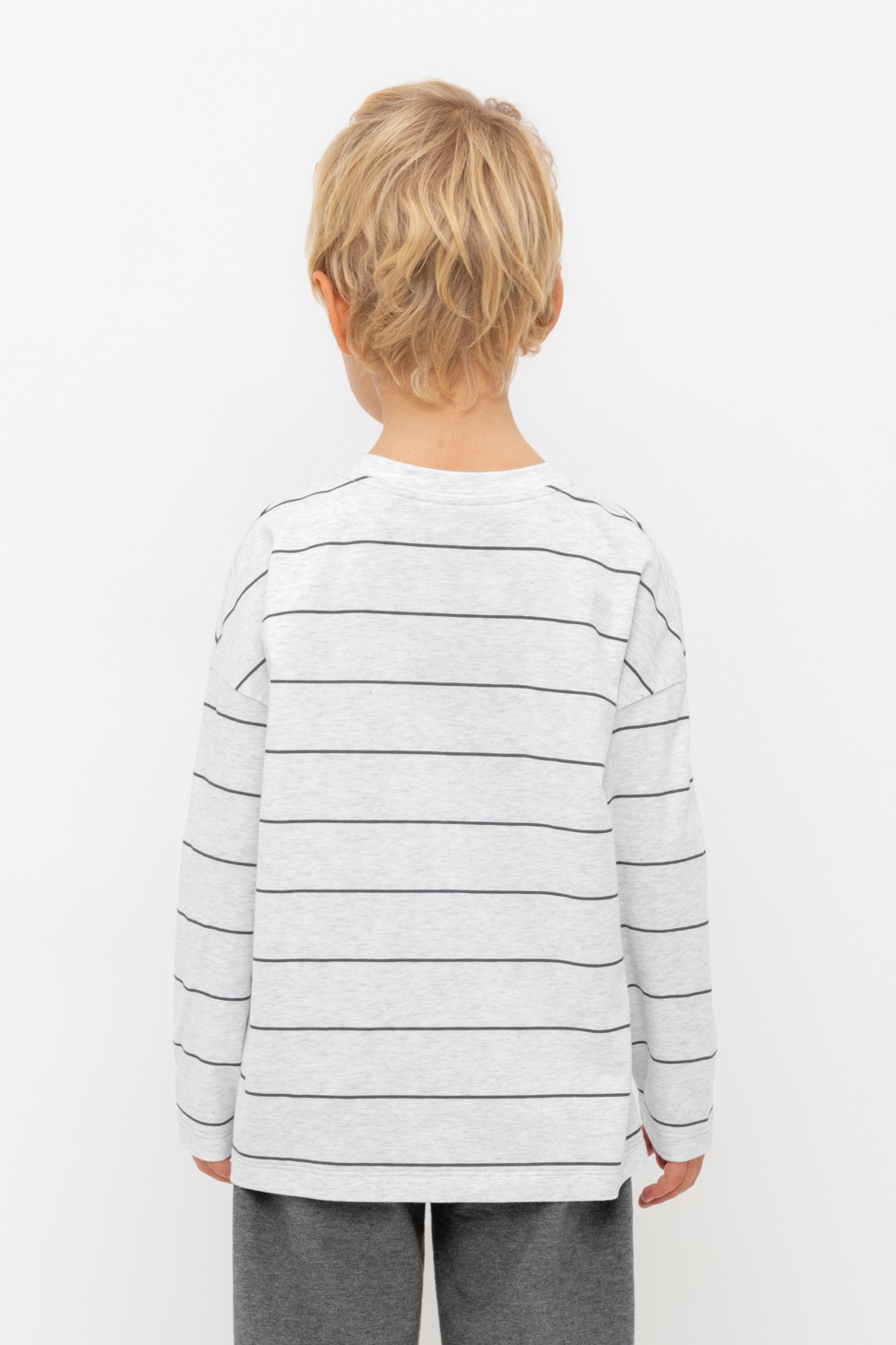 Лонгсливы для мальчика, артикул: КР 302631, цвет: светло-серый5, фото 4