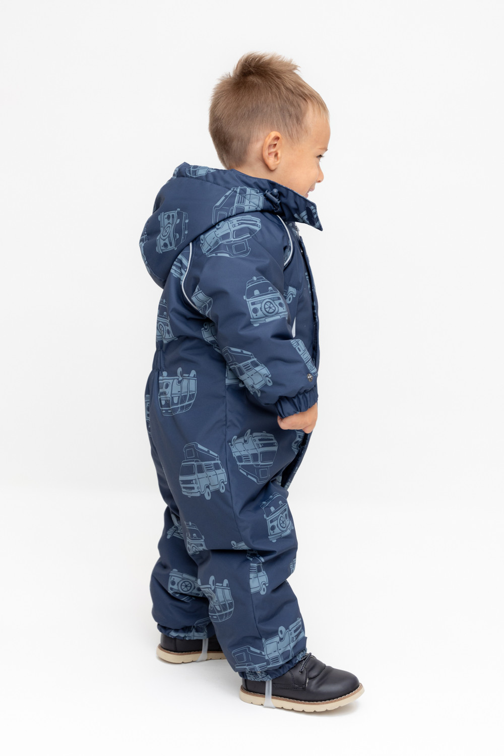 Комбинезоны утепленные для мальчика, артикул: ВК 60032/н/37 Ал, цвет: темно-синий, фото 4