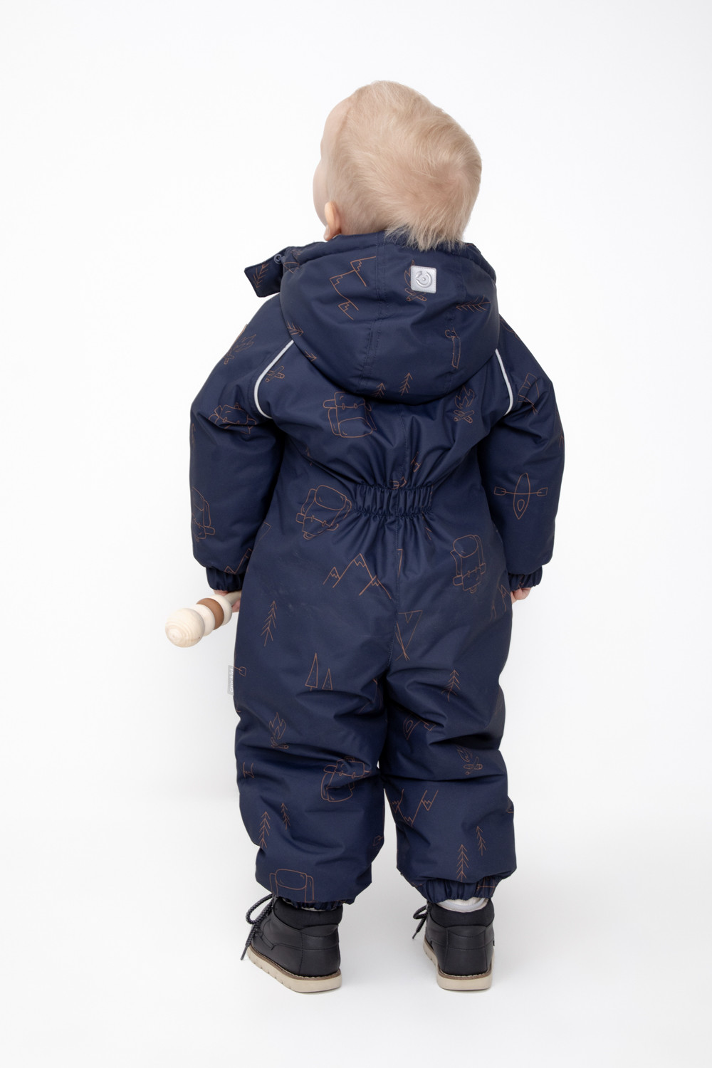 Комбинезоны утепленные для мальчика, артикул: ВК 60032/н/38 Ал, цвет: темно-синий, фото 4