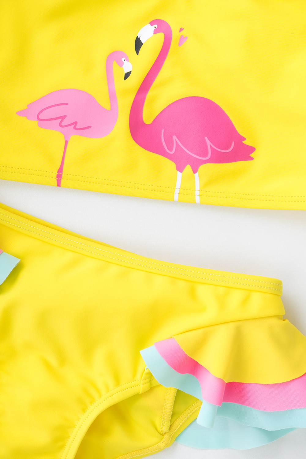 Купальник для девочки, артикул: ТК 17007/3 ХФ, цвет: желтый, фото 4