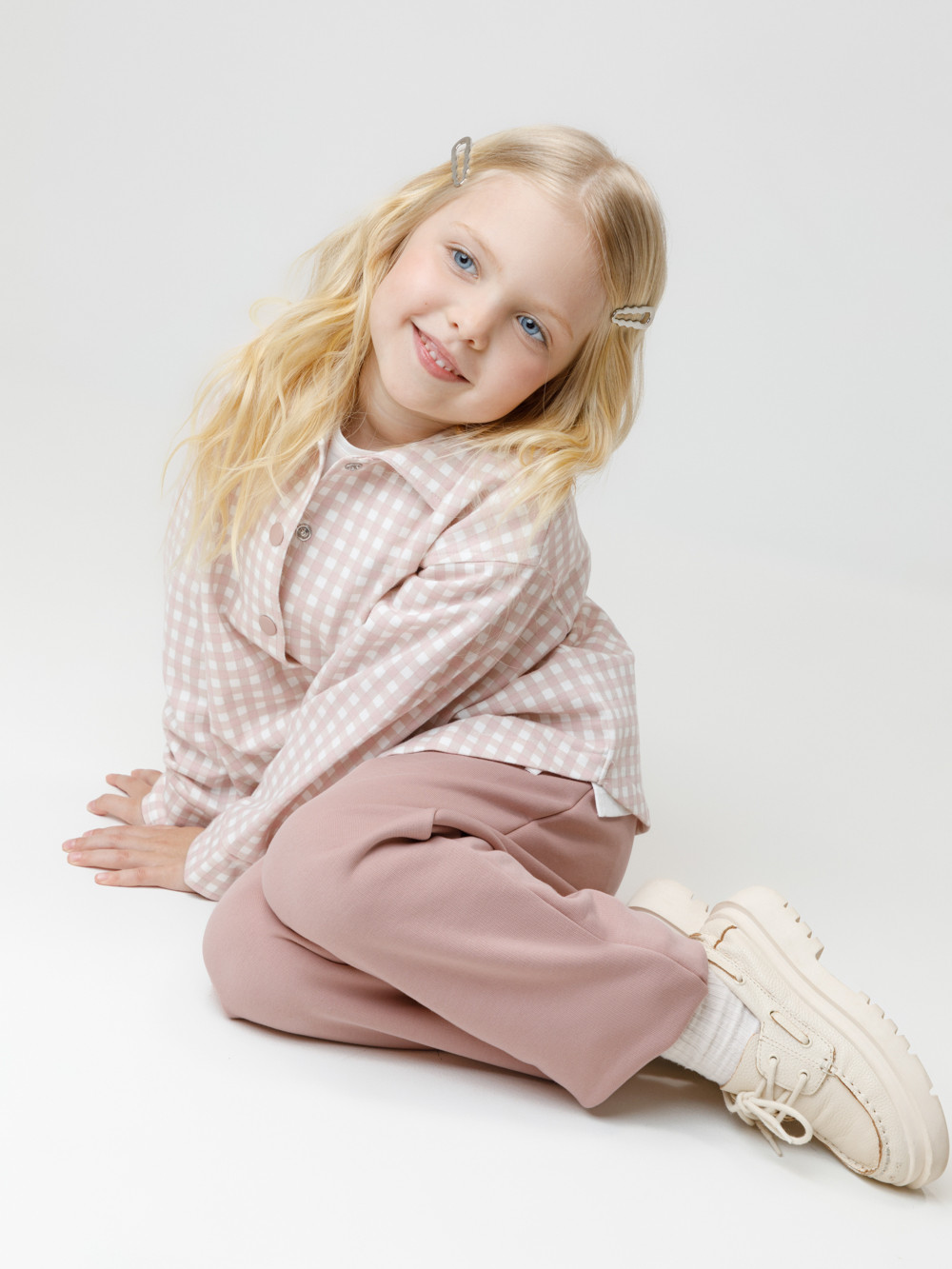 Брюки для девочки, артикул: КП 400635, цвет: розовый, фото 4