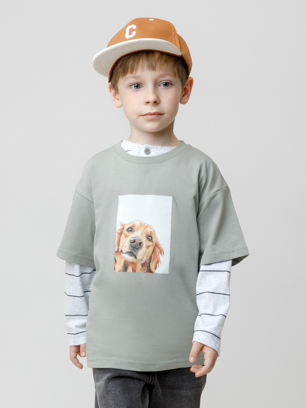 Футболка для мальчика, артикул: КР 302915, цвет: хаки, фото 4