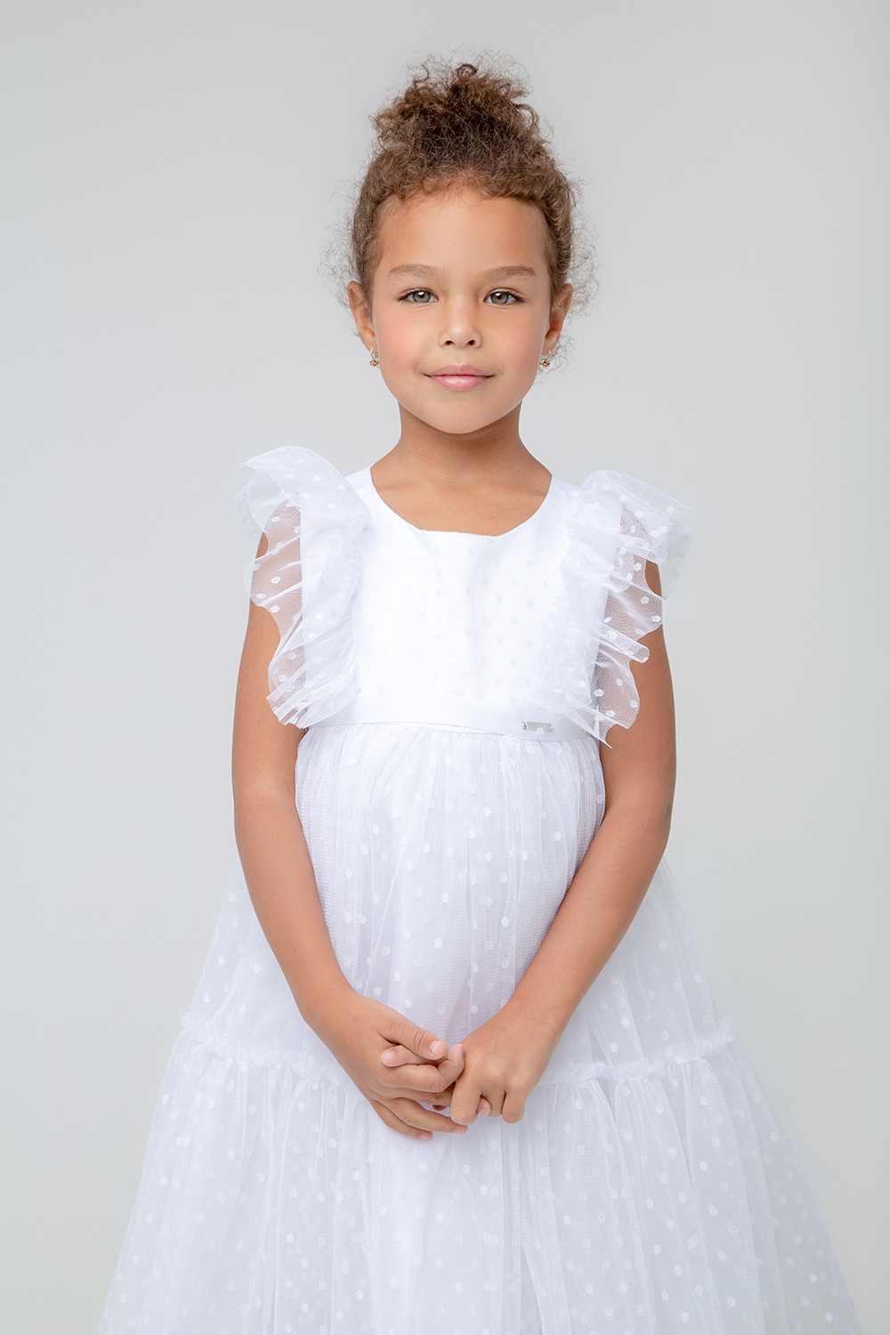 Платье для девочки, артикул: ТК 52090, цвет: белый, фото 4