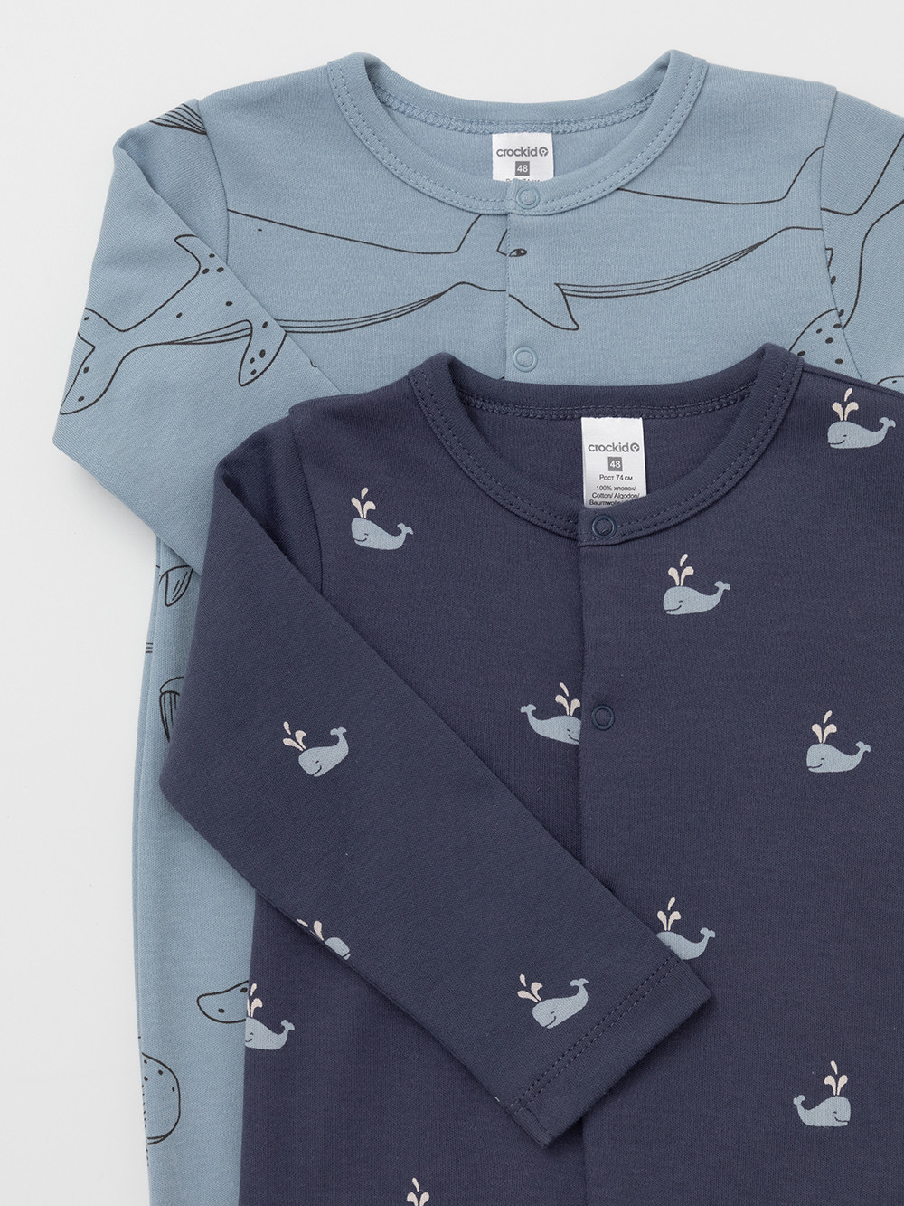 Комбинезон для новорожденных, артикул: К 6541-2уп, цвет: синий, фото 4